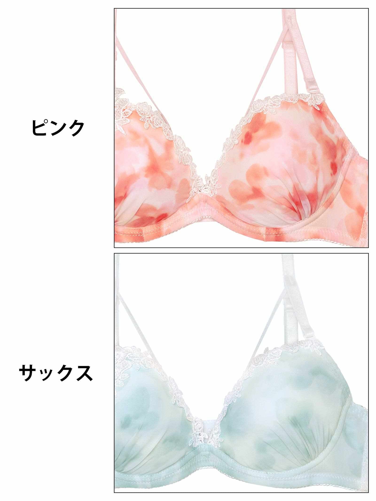 8/20新作!【EFサイズ】ミスティブロッサムコードブラジャー&バック透けフルバックショーツ