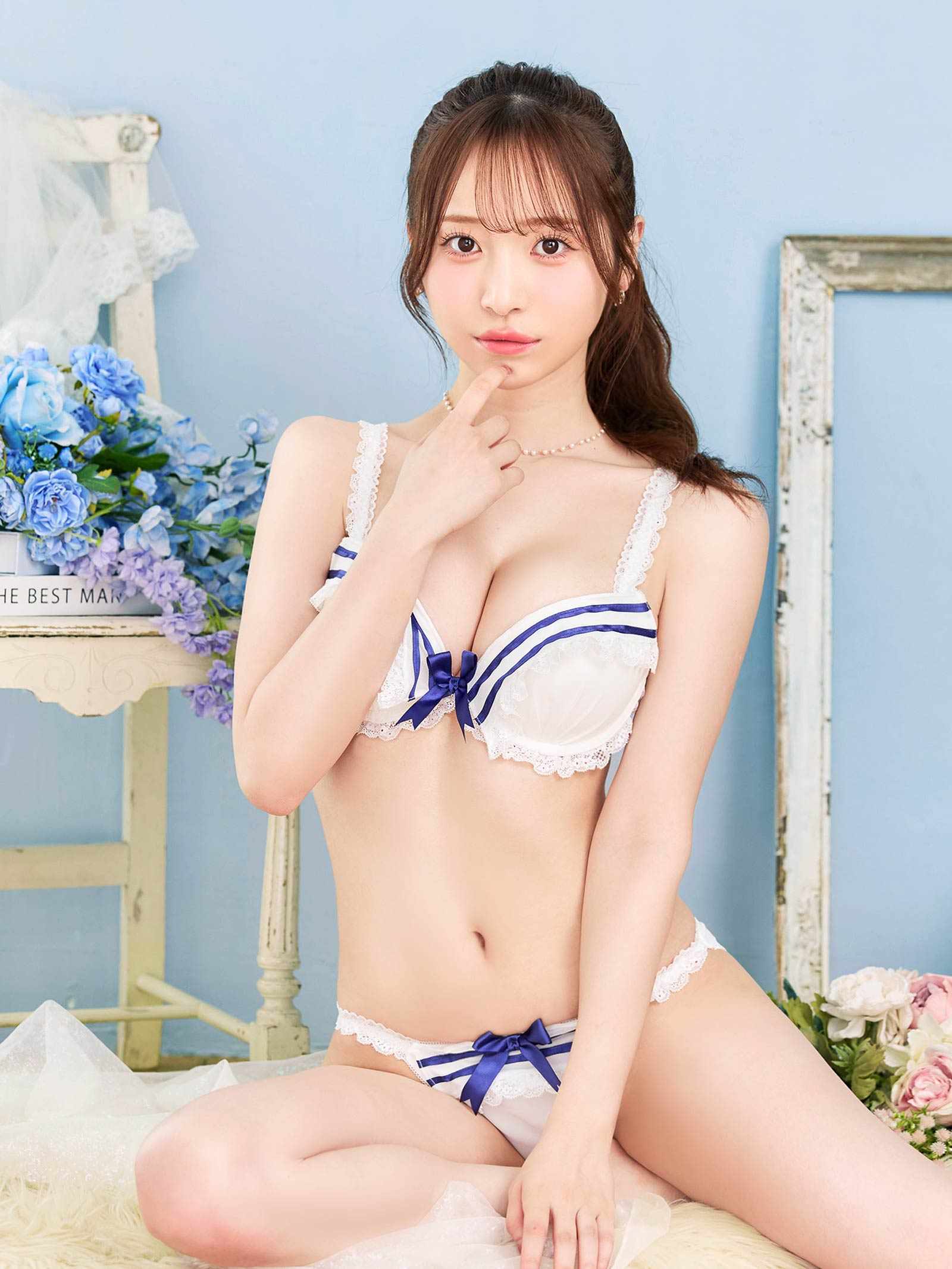 8/4新作!キュートマリンセーラーブラジャー&Tバックショーツ