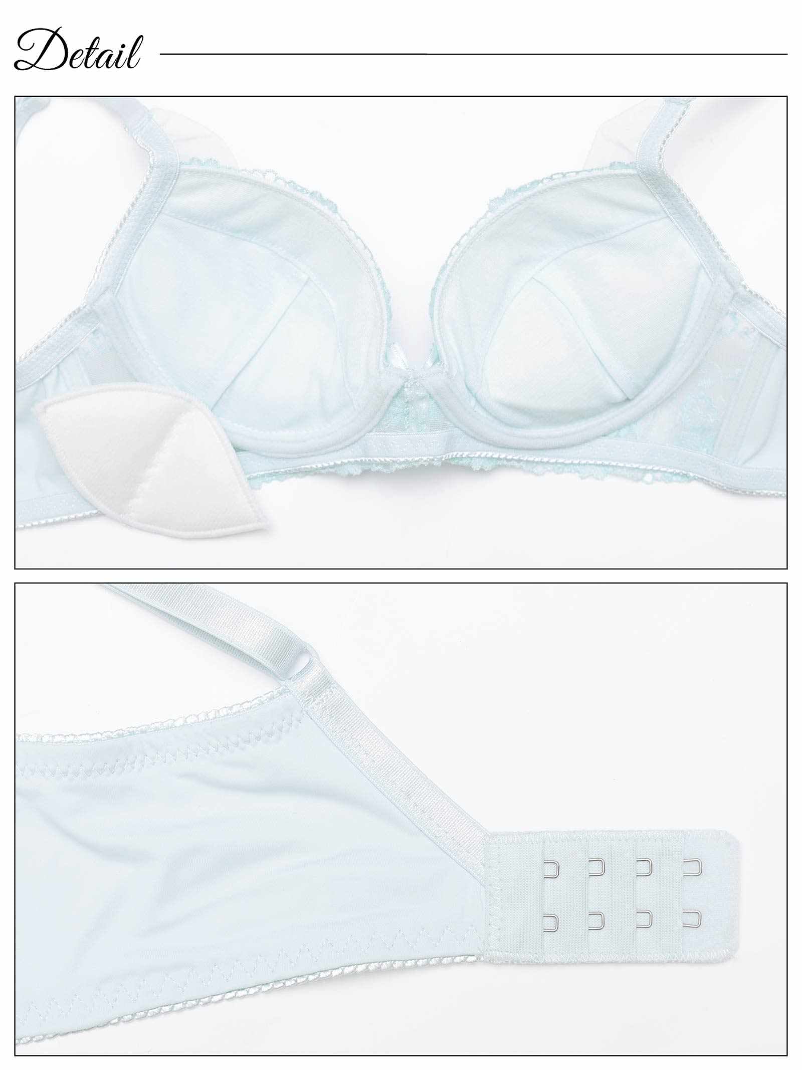 9/12新作!パステルフラワーチュール育乳脇高ブラジャー&フルバックショーツ