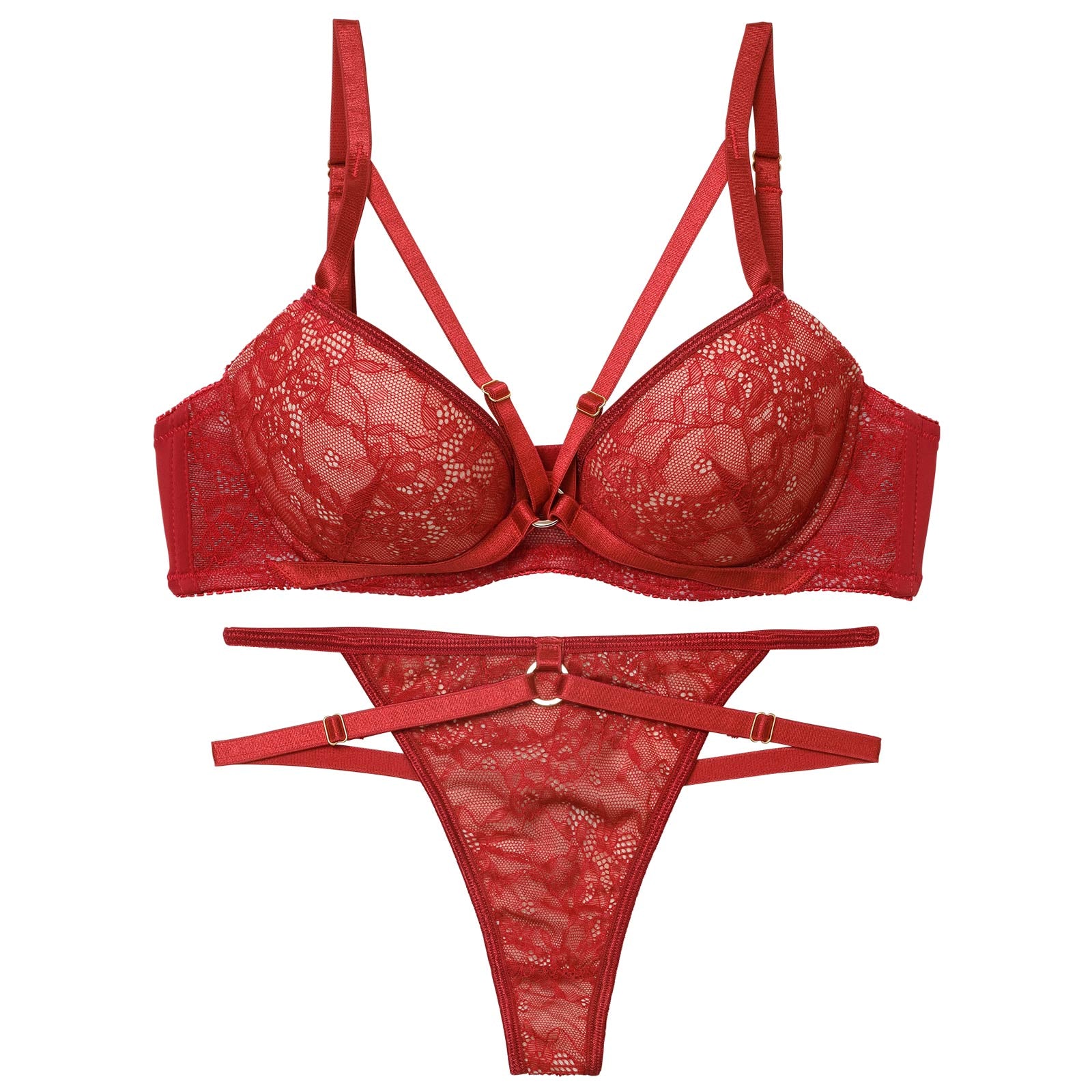 3/13新作!ドラマティックコードレースブラジャー&バック透けTバックショーツ