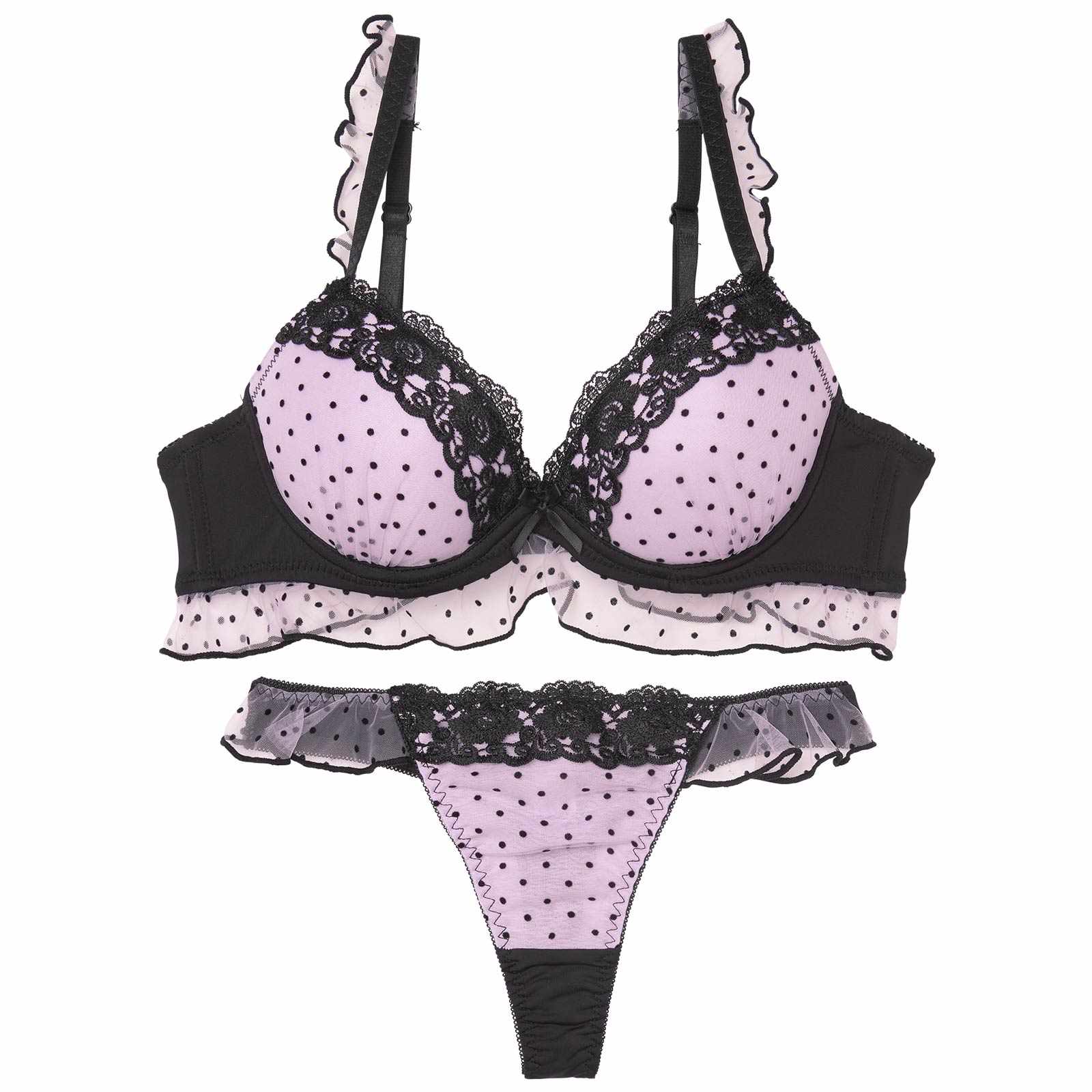 11/3新作!ロマンスドットフリルブラジャー&Tバックショーツ
