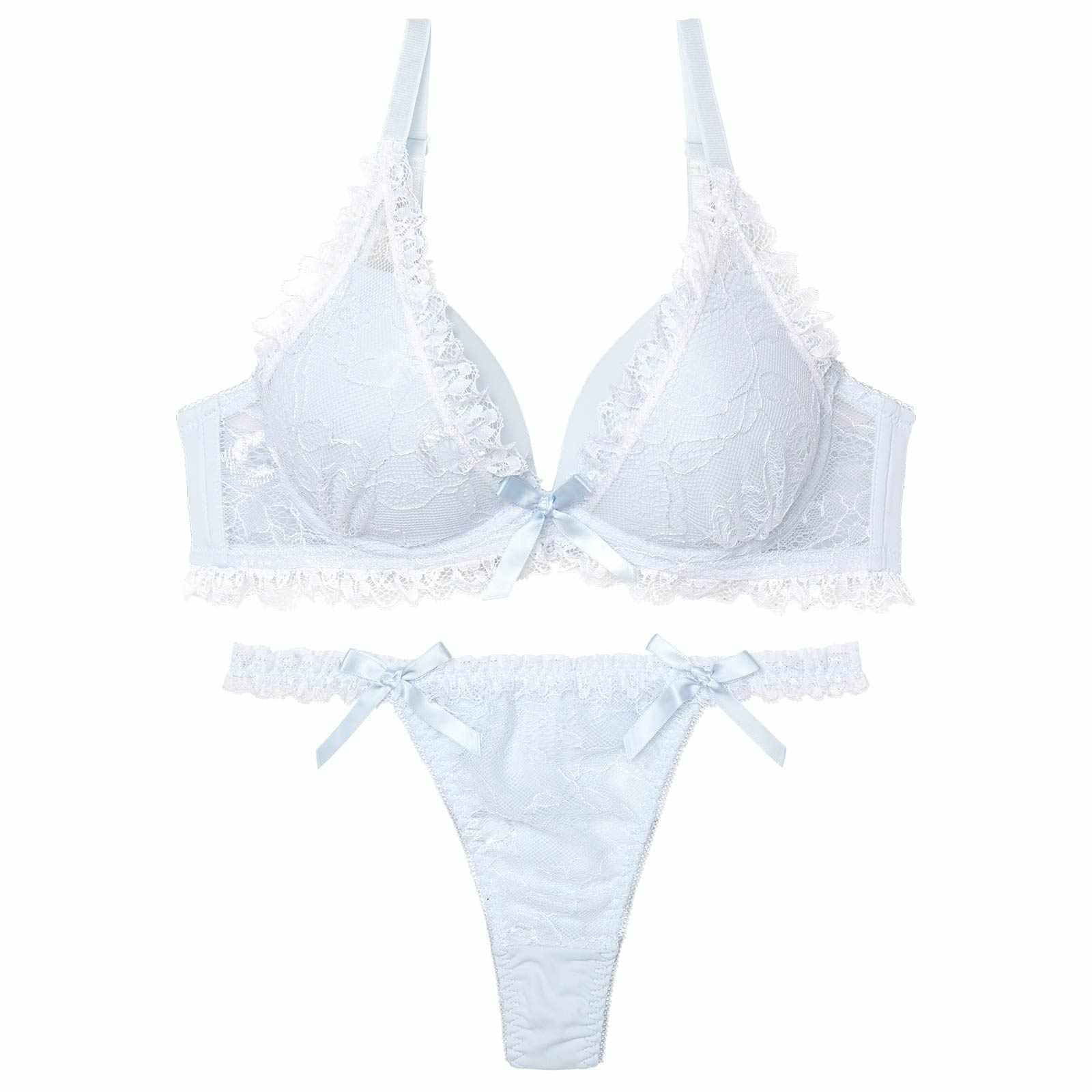 4/14再販!ラブリーパステルフリルブラジャー&Tバックショーツ