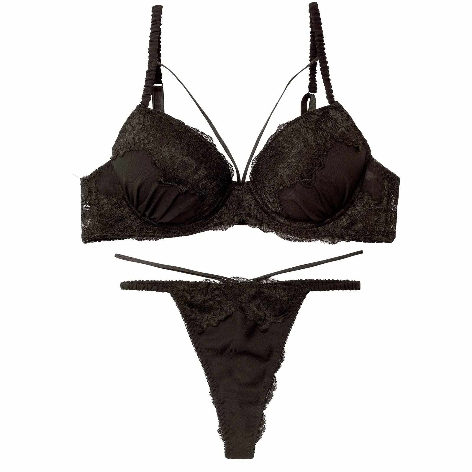 3/18新作!シャドウレーシィコードブラジャー&バック透けTバックショーツ