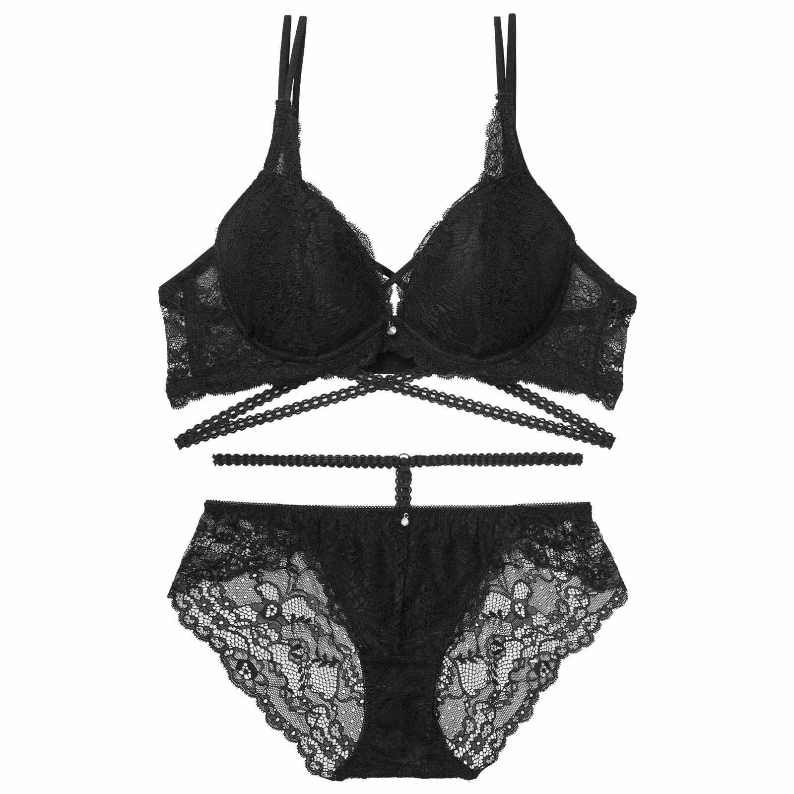 2/27新作!リュクスコードレースブラジャー&バック透けフルバックショーツ