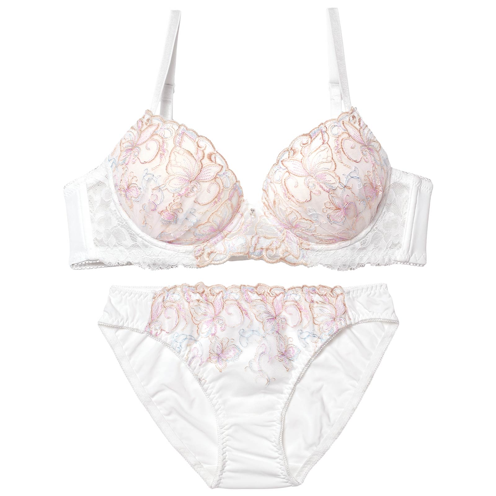 3/13新作!【EFサイズ】ドリーミングバタフライブラジャー&フルバックショーツ