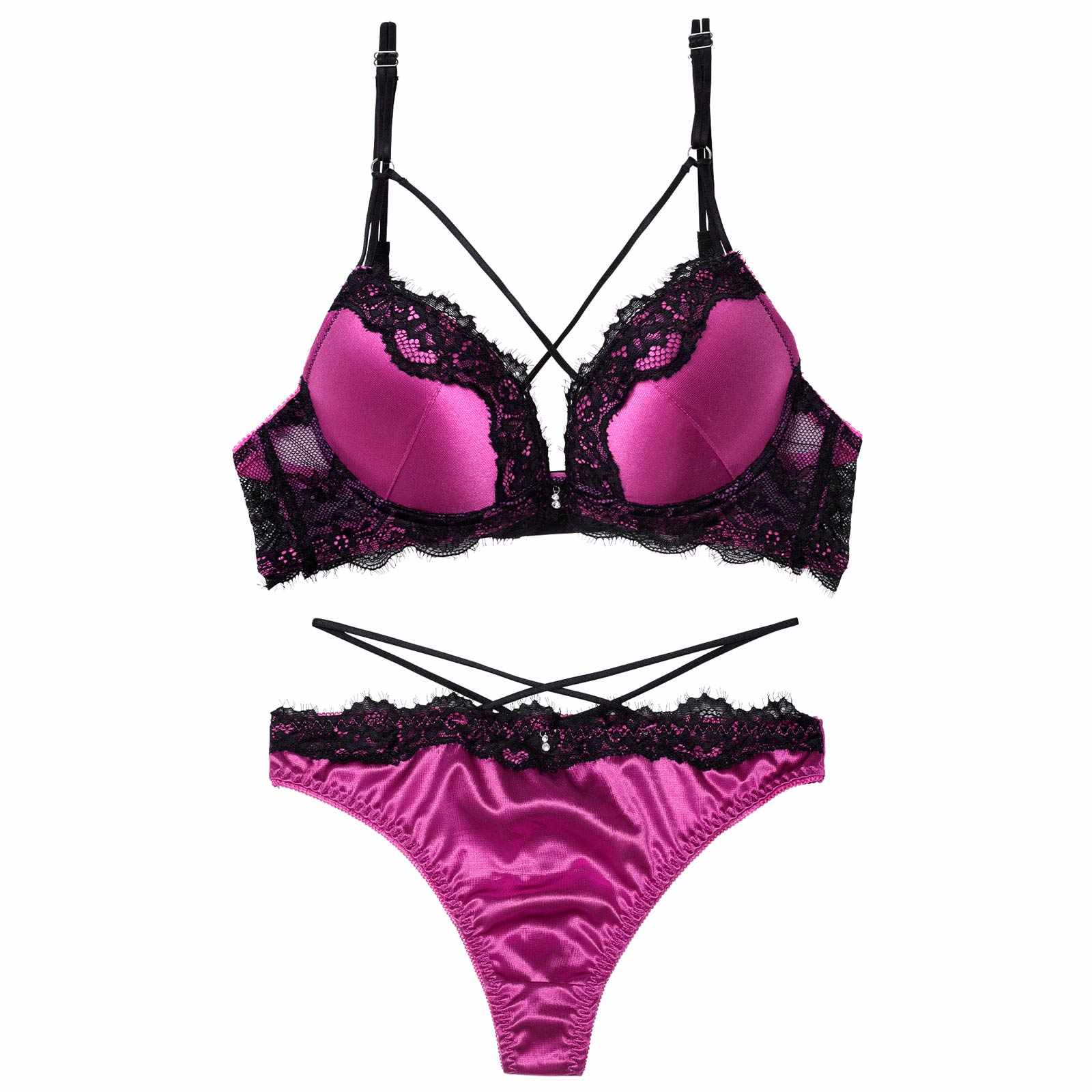 4/24新作!ディープレースクロスコードブラジャー&Tバックショーツ