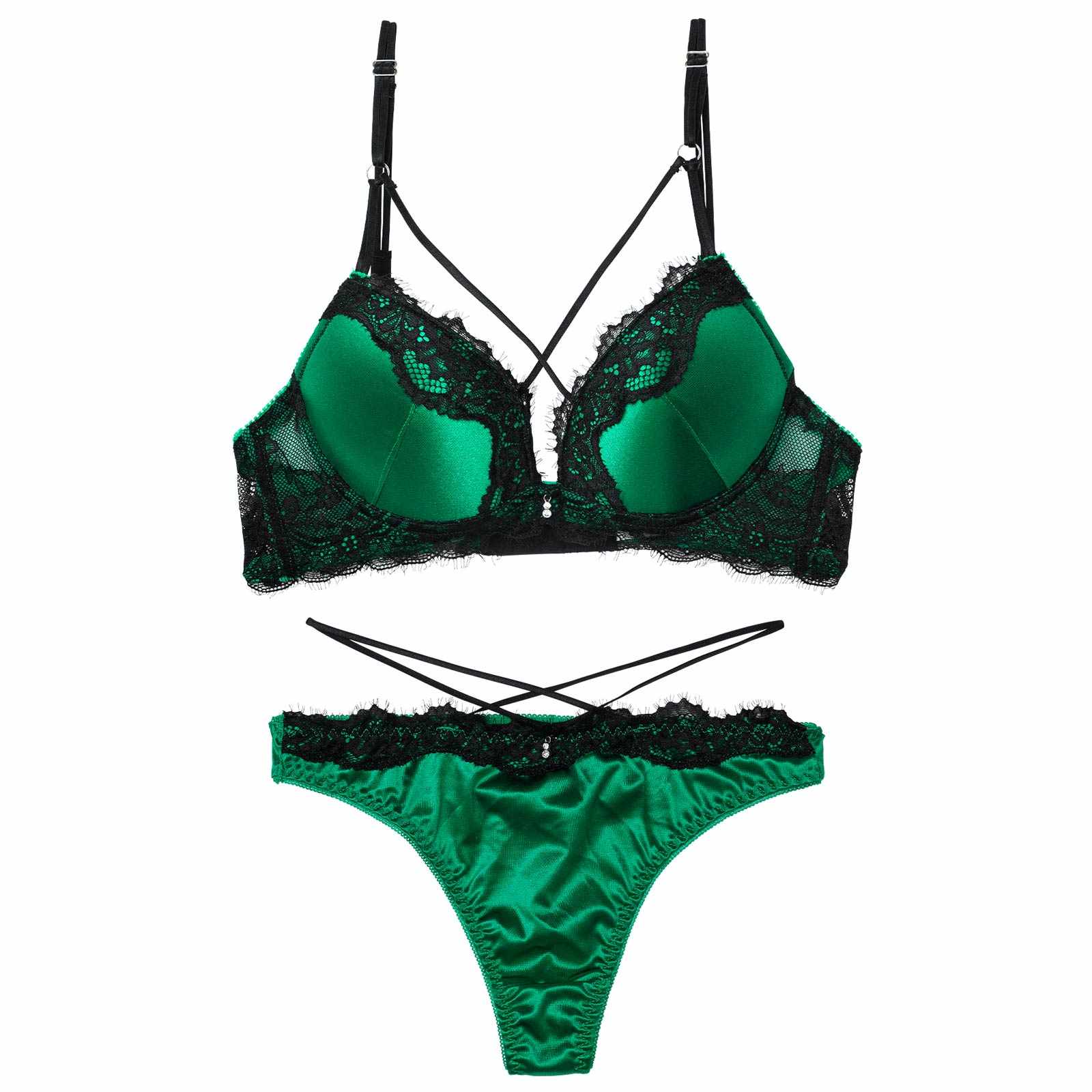 4/24新作!ディープレースクロスコードブラジャー&Tバックショーツ