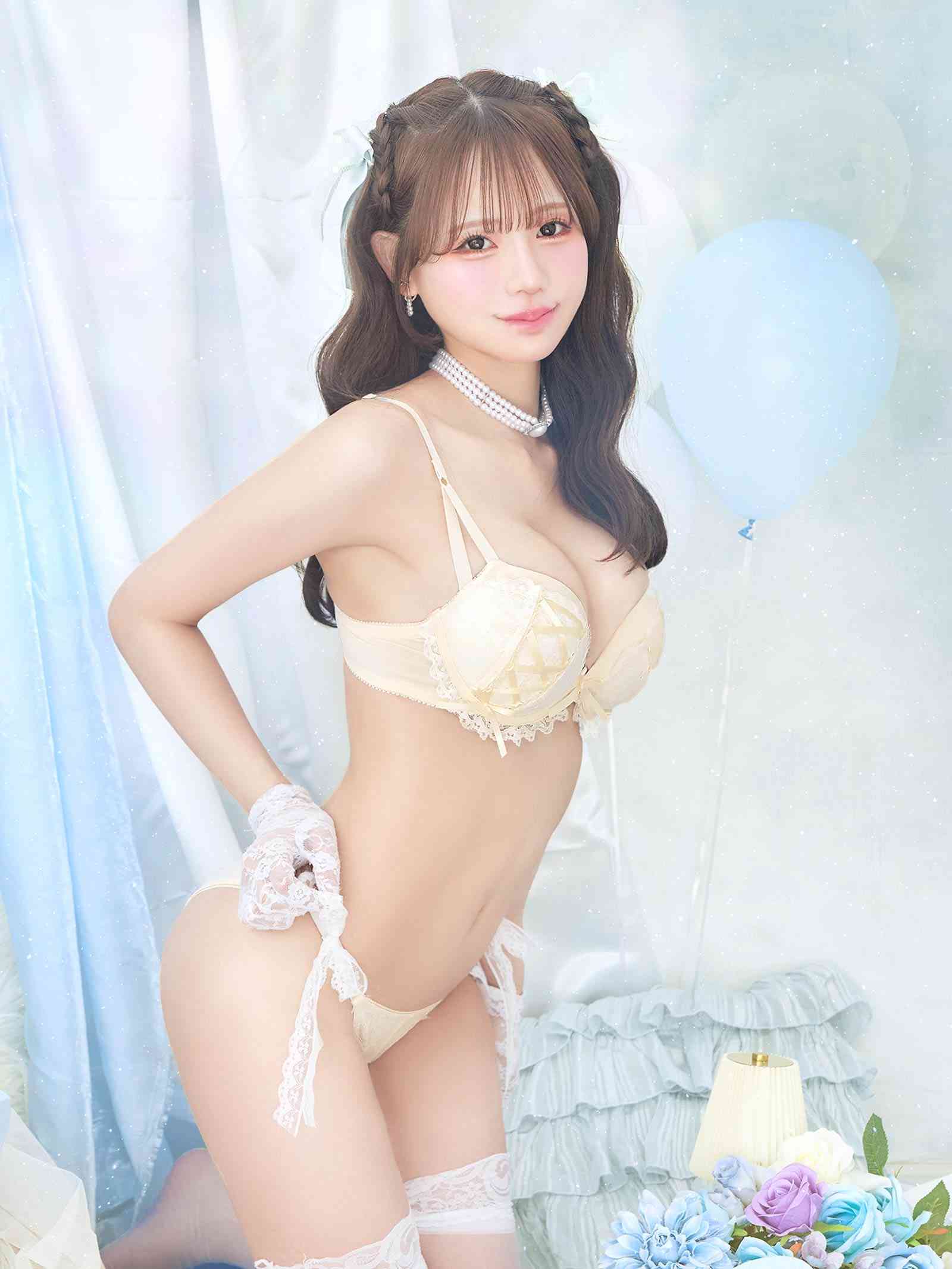7/22再販!エンジェルレースアップブラジャー&フルバックショーツ