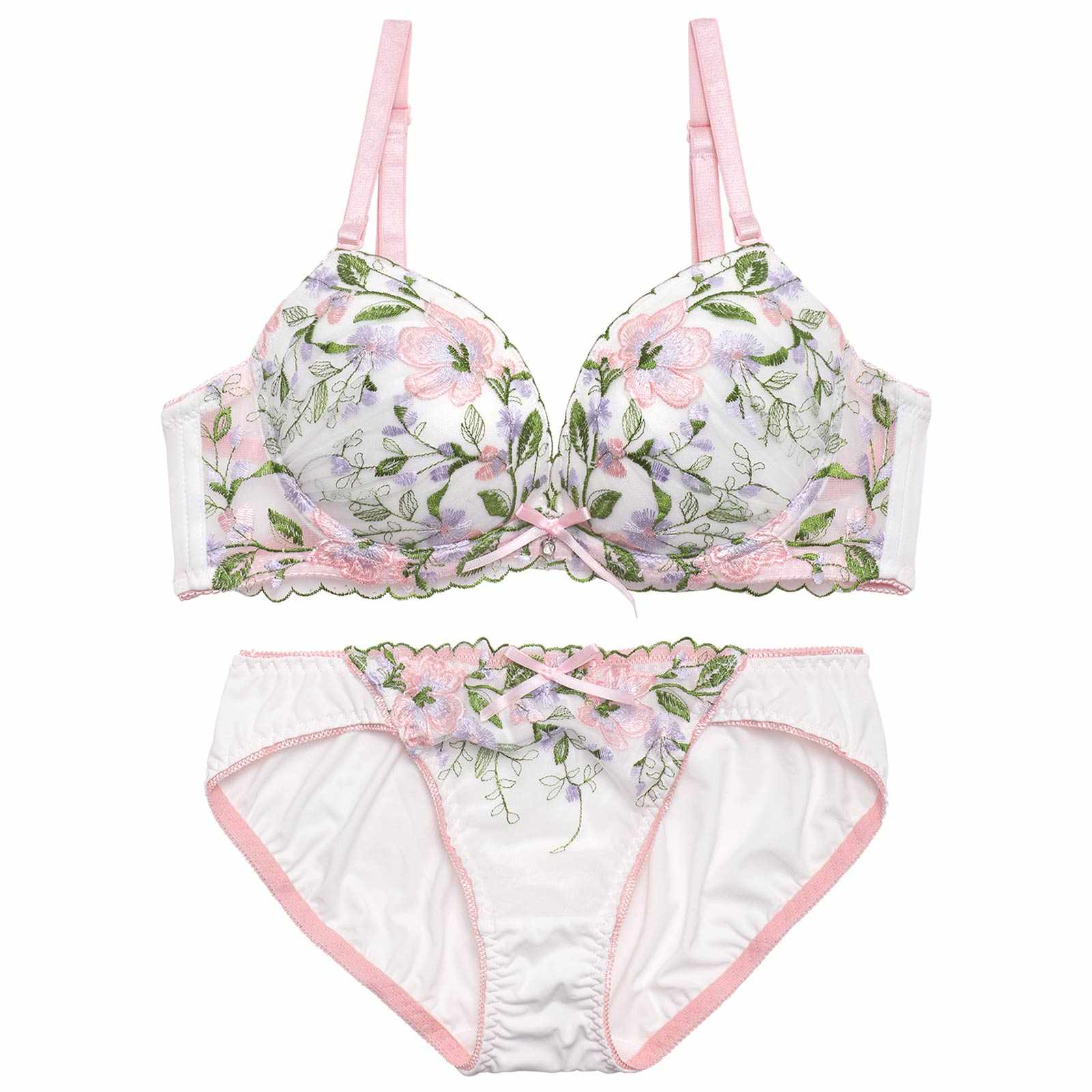 4/27新作!ピュアボタニカルフラワーブラジャー&フルバックショーツ