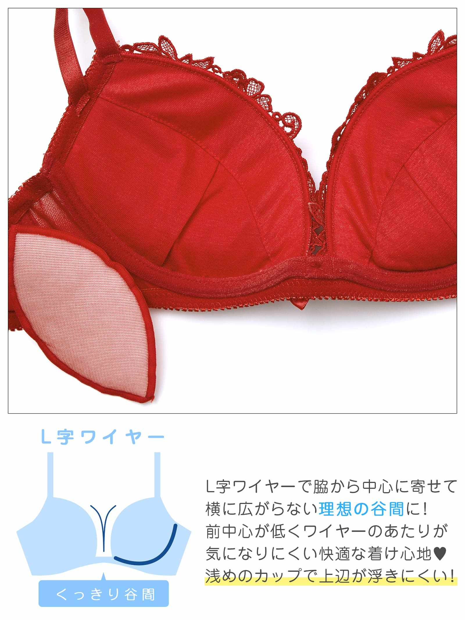 11/12新作!【3点セット】【EFサイズ】フルールケミカルレースブラジャー&フルバック&Tバックショーツ