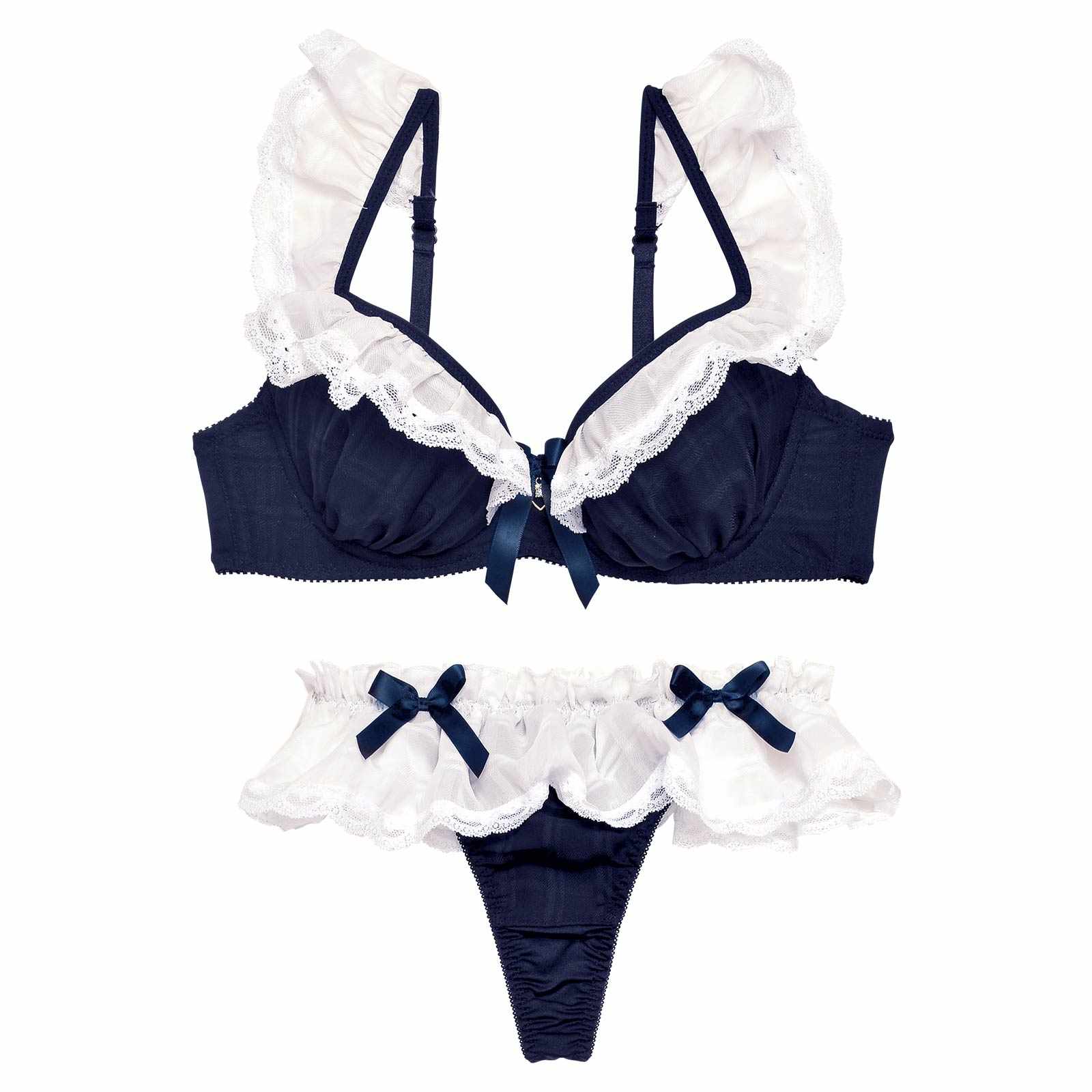 ラブリーフリルメイドブラジャー&Tバックショーツ