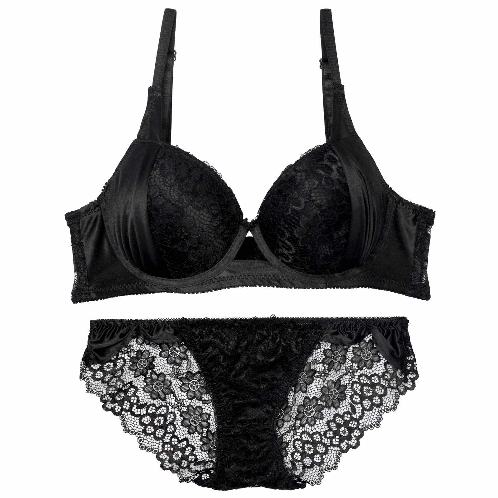 【三上悠亜着用】ノーブルレーシィホール育乳脇高ブラジャー&バック透けフルバックショーツ