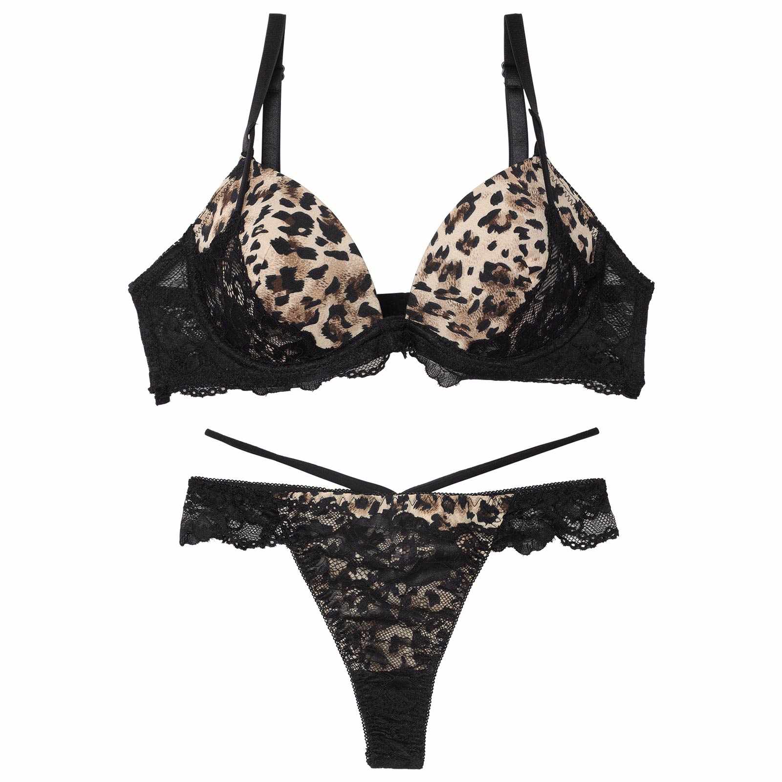 12/5再販!ビターアニマルレーシィブラジャー&バック透けTバックショーツ