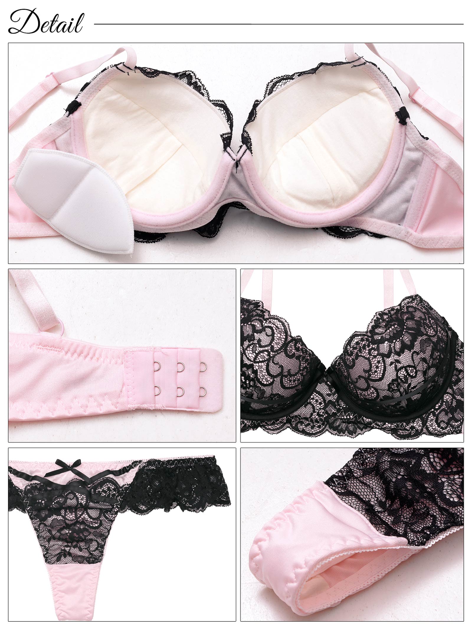 9/1新作!【EFサイズ】ロマンスレーシィコードブラジャー&Tバックショーツ