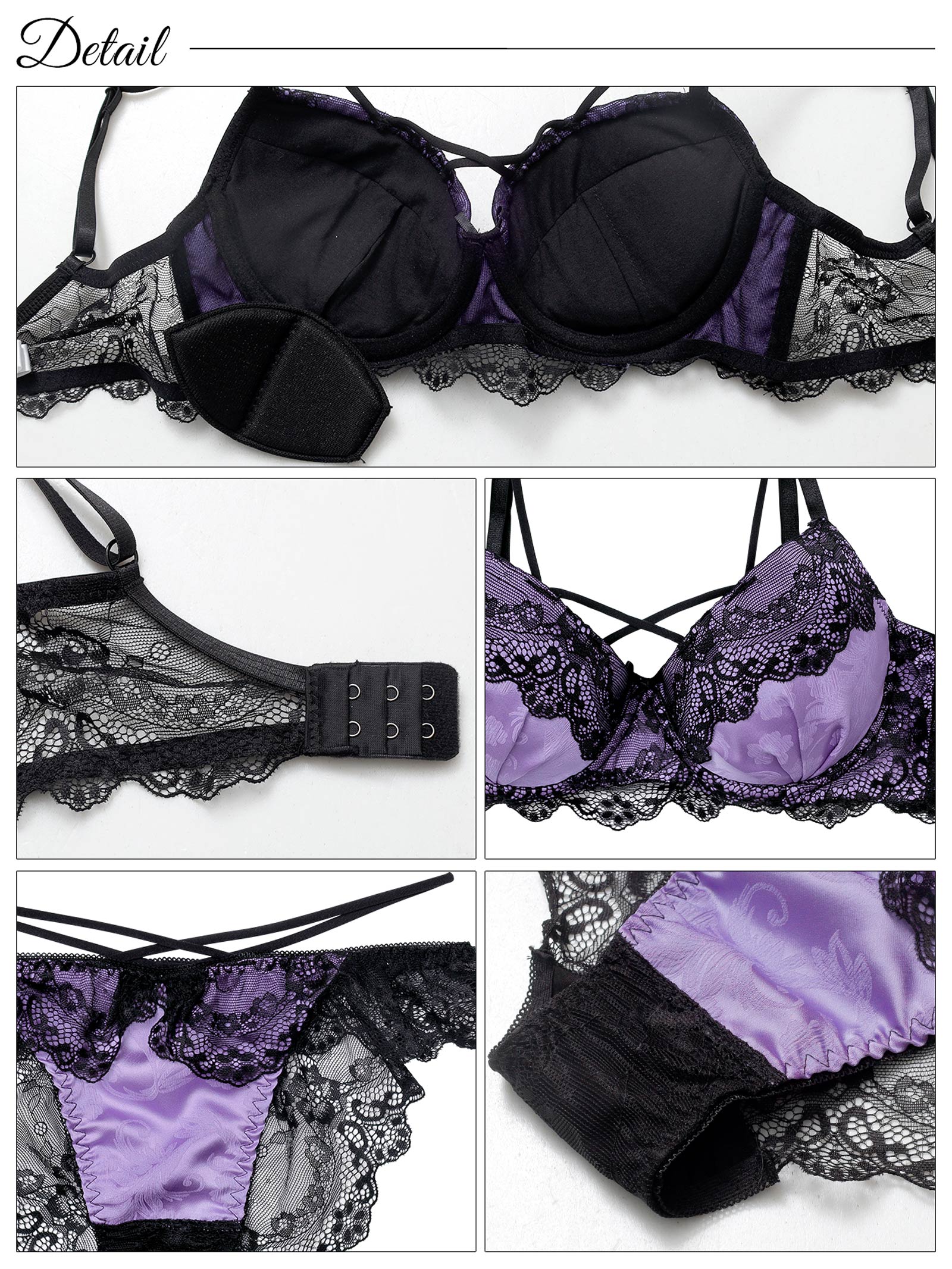 10/20新作!ヴィーナスレーシィクロス育乳脇高ブラジャー&バック透けフルバックショーツ