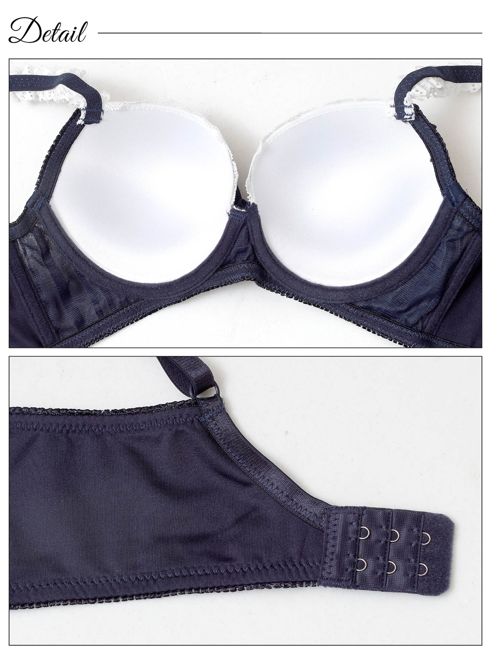 10/20新作!シャイニーフリルレース育乳脇高ブラジャー&フルバックショーツ