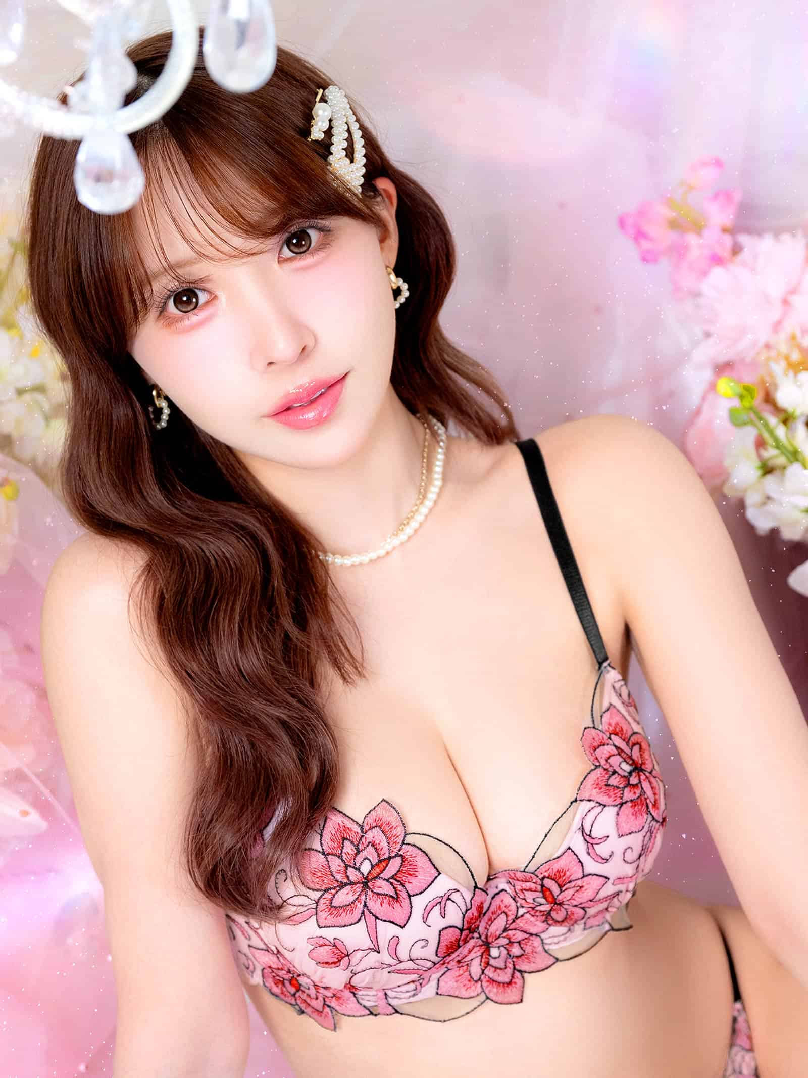 7/22新作!【三上悠亜着用】ブルーミングガーデンブラジャー&フルバックショーツ