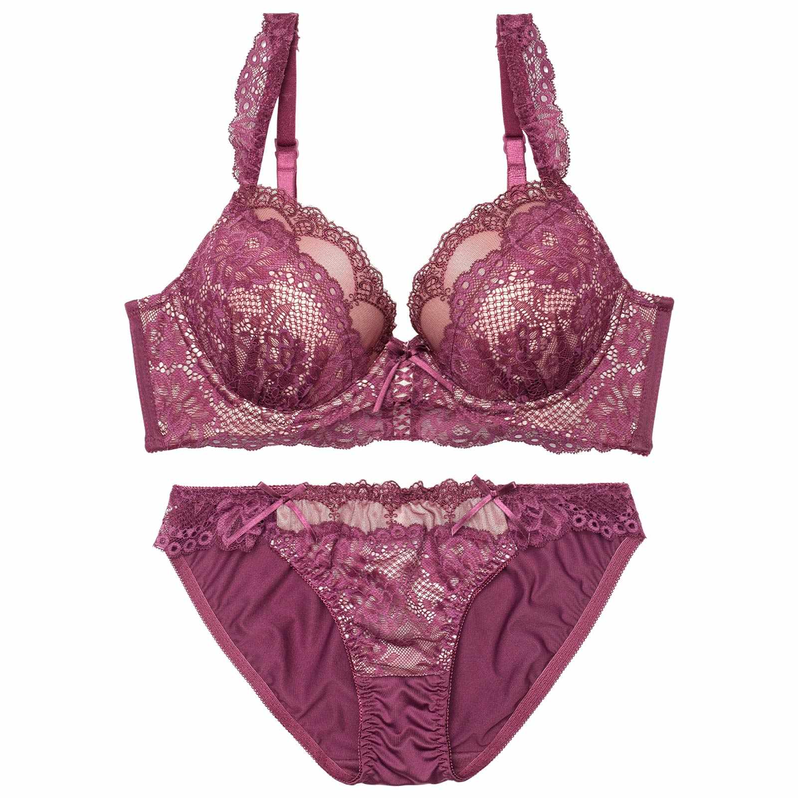 4/24新作!ビターレースアップ育乳脇高ブラジャー&フルバックショーツ