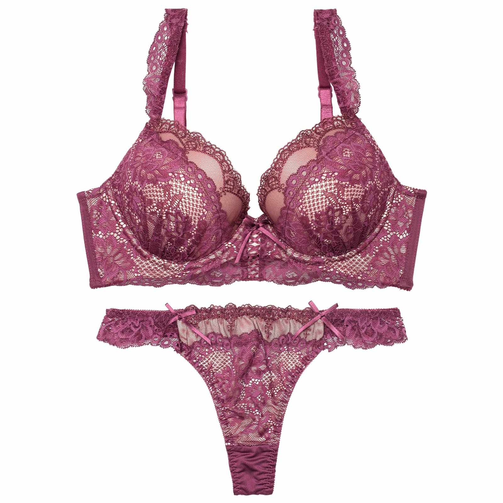 4/24新作!ビターレースアップ育乳脇高ブラジャー&Tバックショーツ