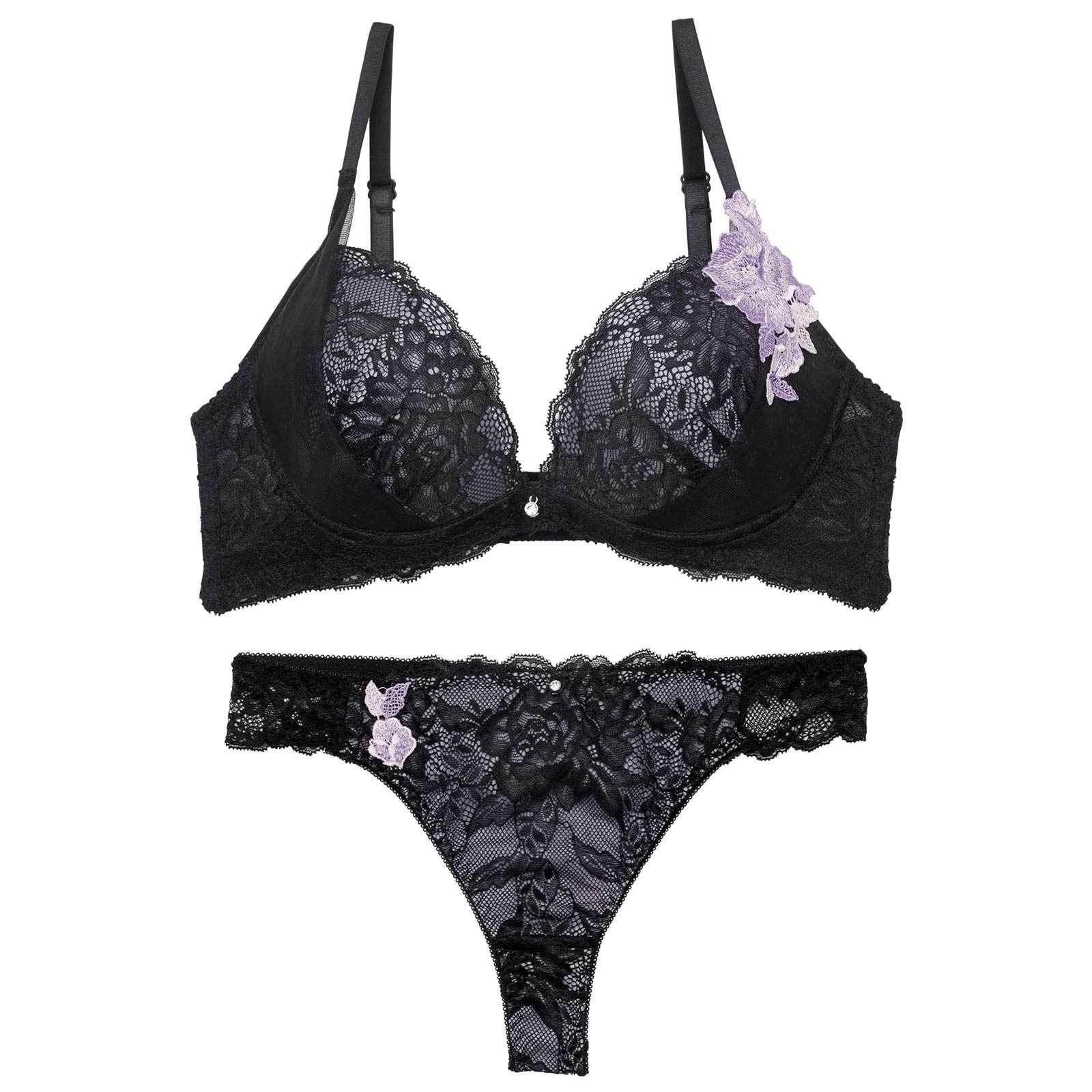 12/10新作!【三上悠亜着用】クラシックレーシィローズブラジャー&バック透けTバックショーツ