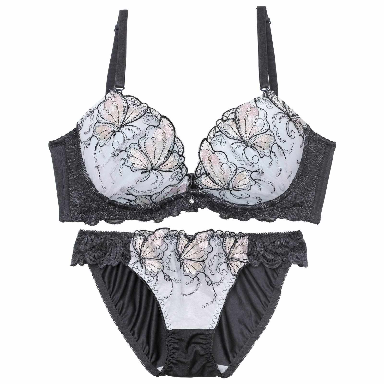 12/20再販!ミスティックバタフライ育乳脇高ブラジャー&フルバックショーツ