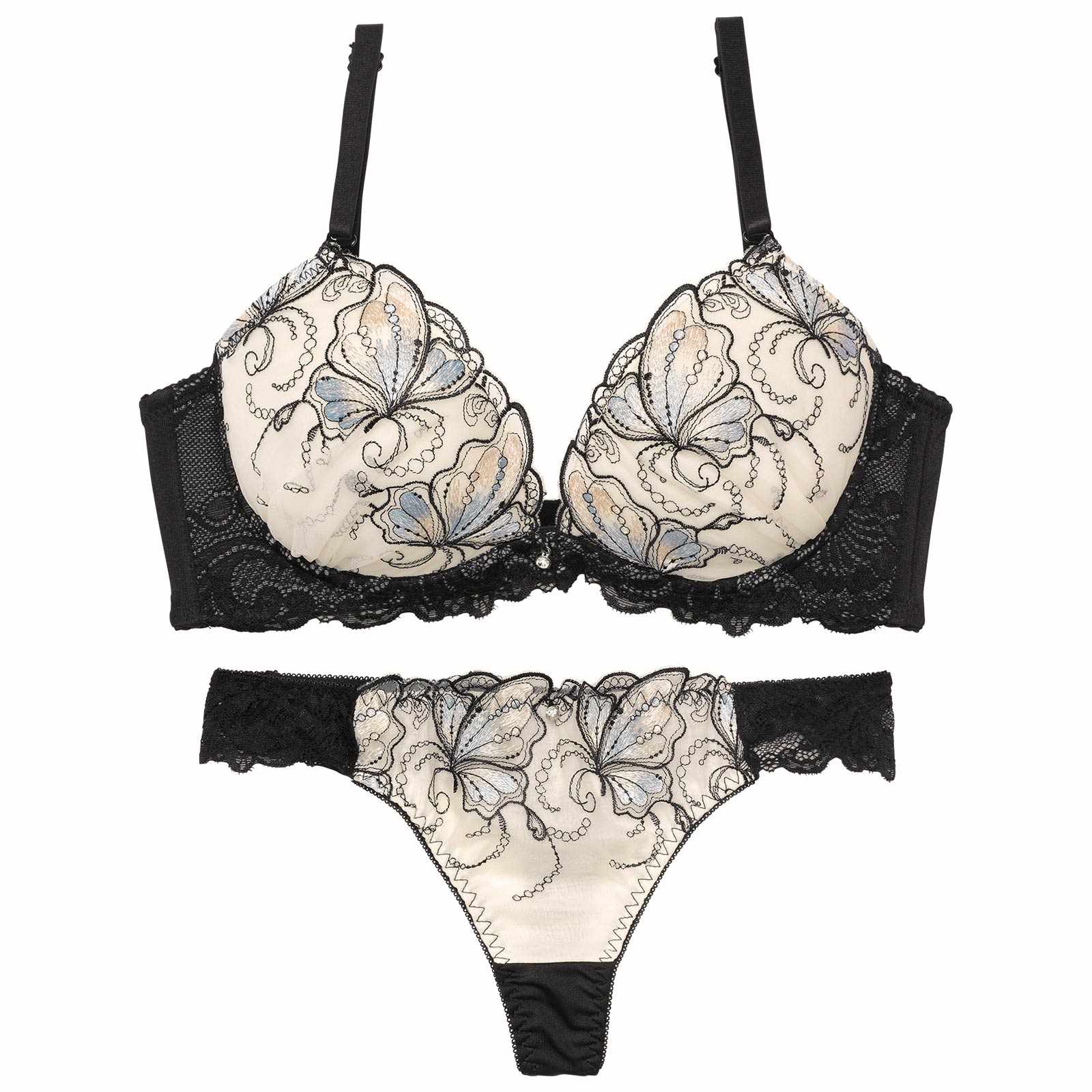 ミスティックバタフライ育乳脇高ブラジャー&Tバックショーツ