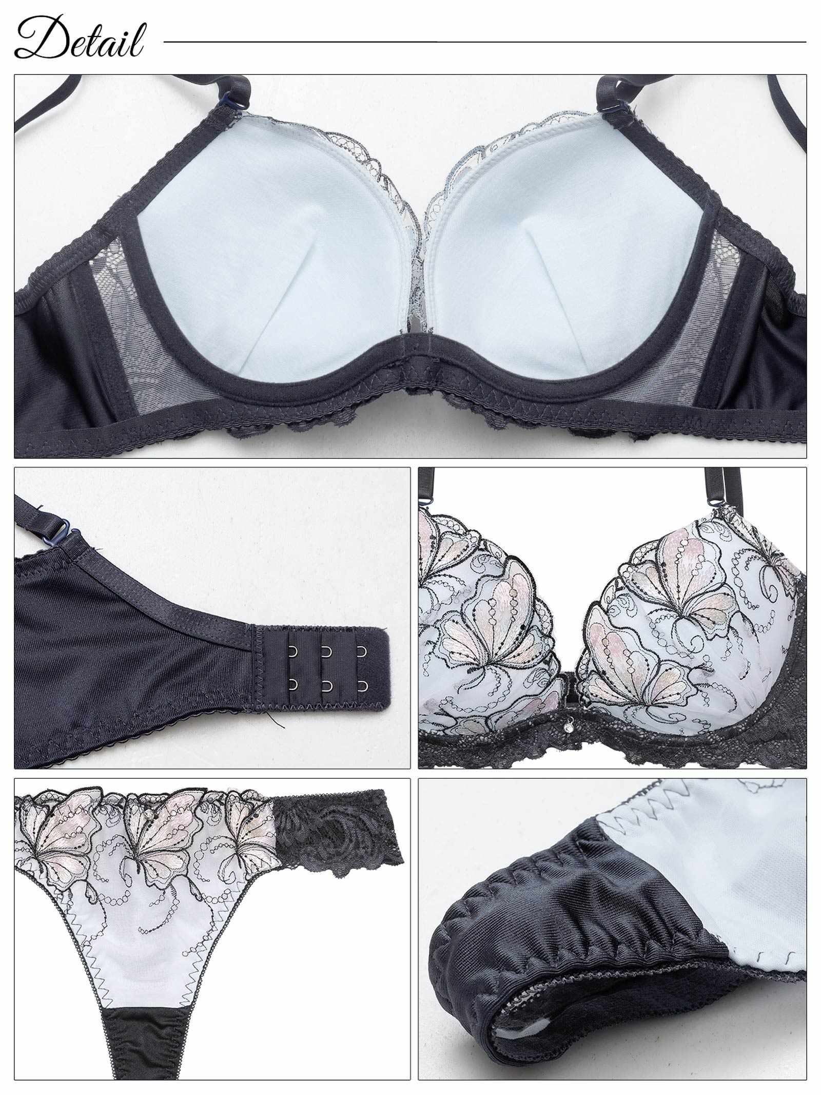 10/6新作!ミスティックバタフライ育乳脇高ブラジャー&Tバックショーツ