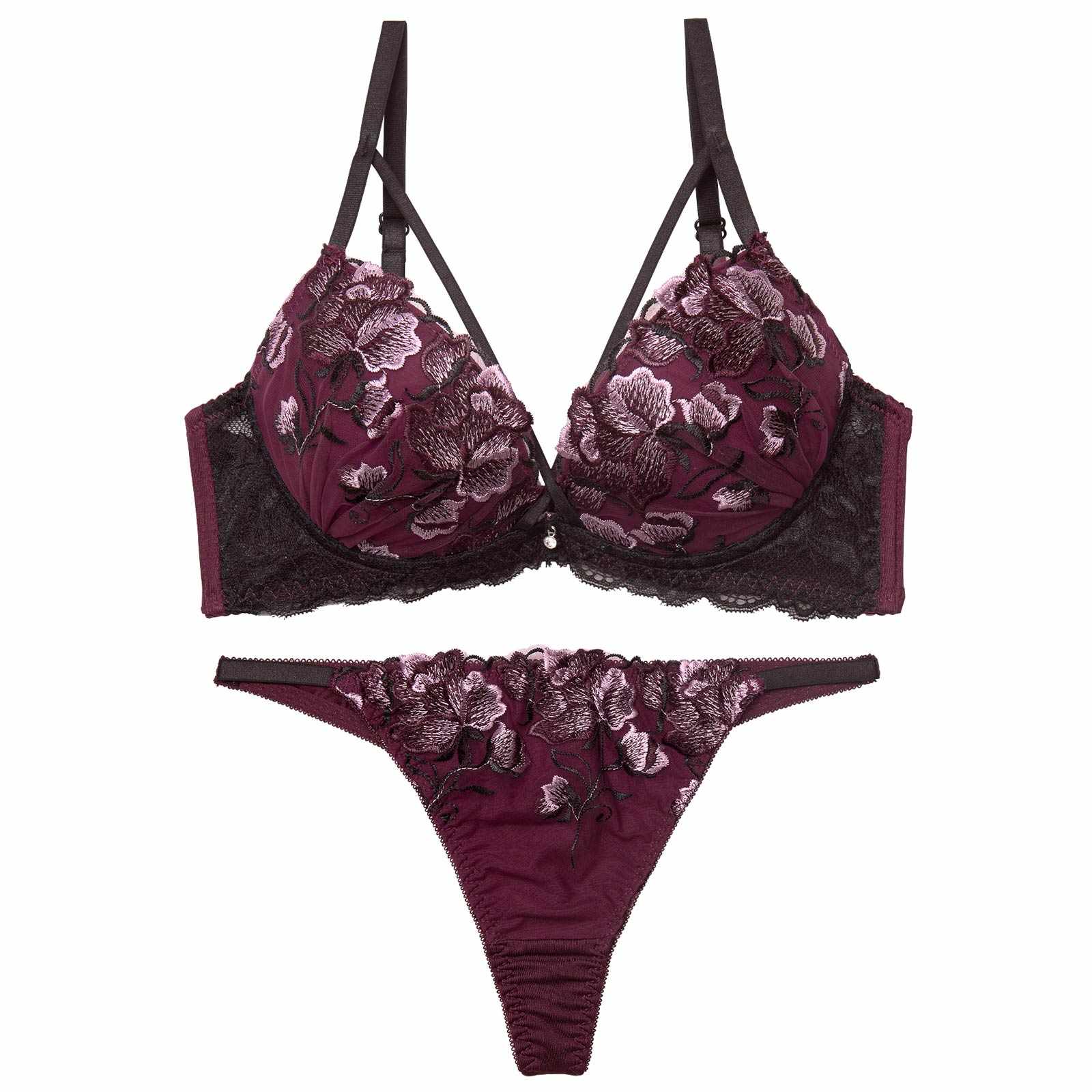 3/11新作!【三上悠亜着用】グロリアスコードフラワーブラジャー&Tバックショーツ