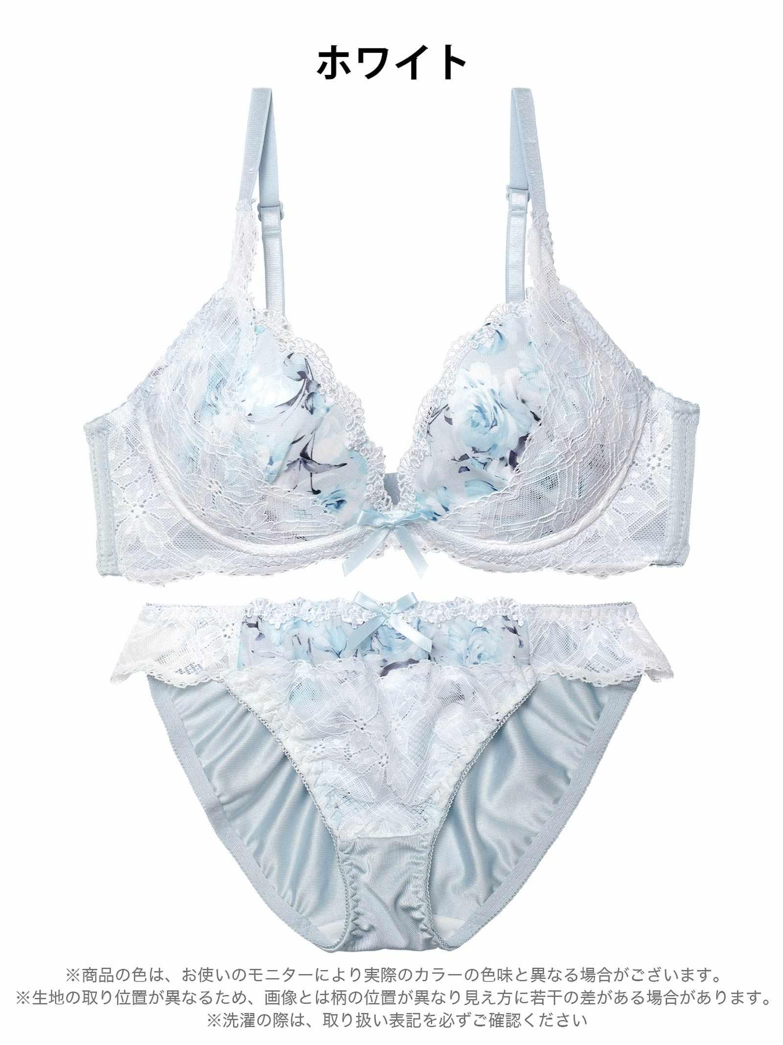 ピュアローズヴェールブラジャー&フルバックショーツ