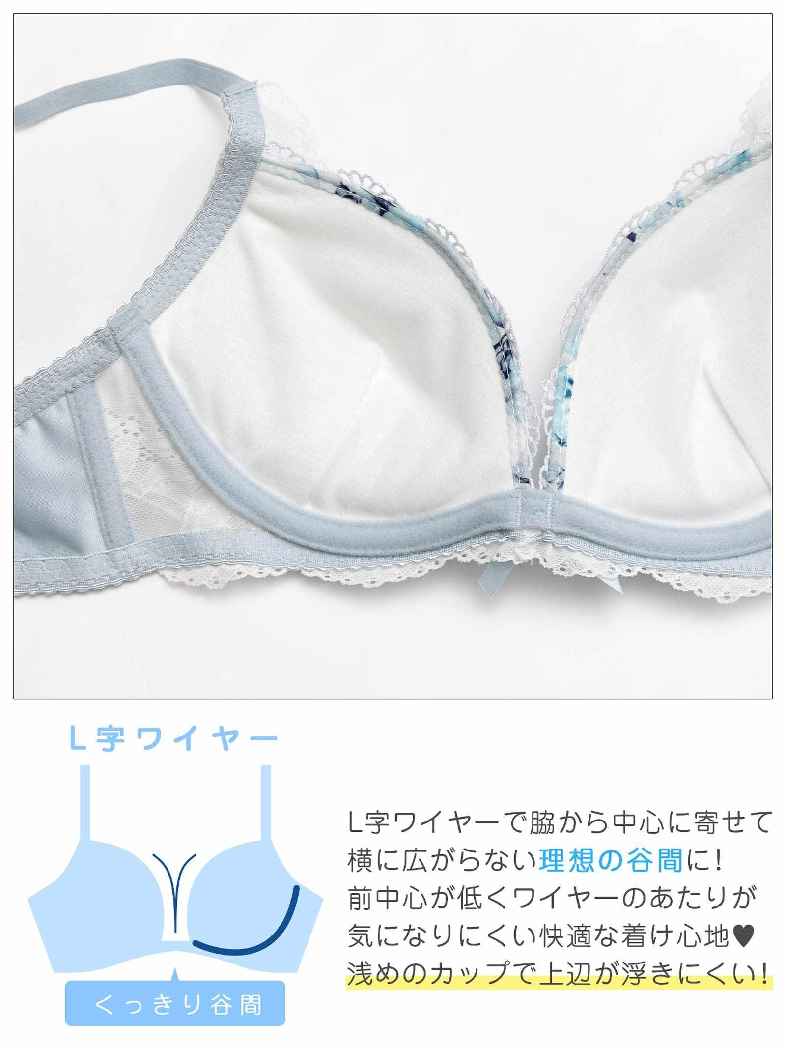 ピュアローズヴェールブラジャー&フルバックショーツ