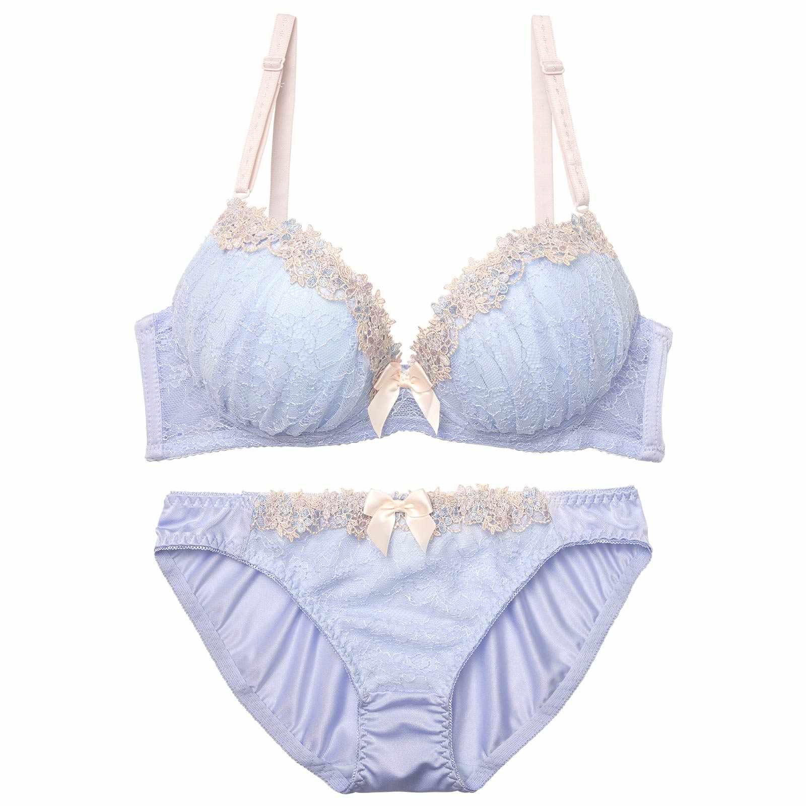 ミスティフルールラインブラジャー&フルバックショーツ