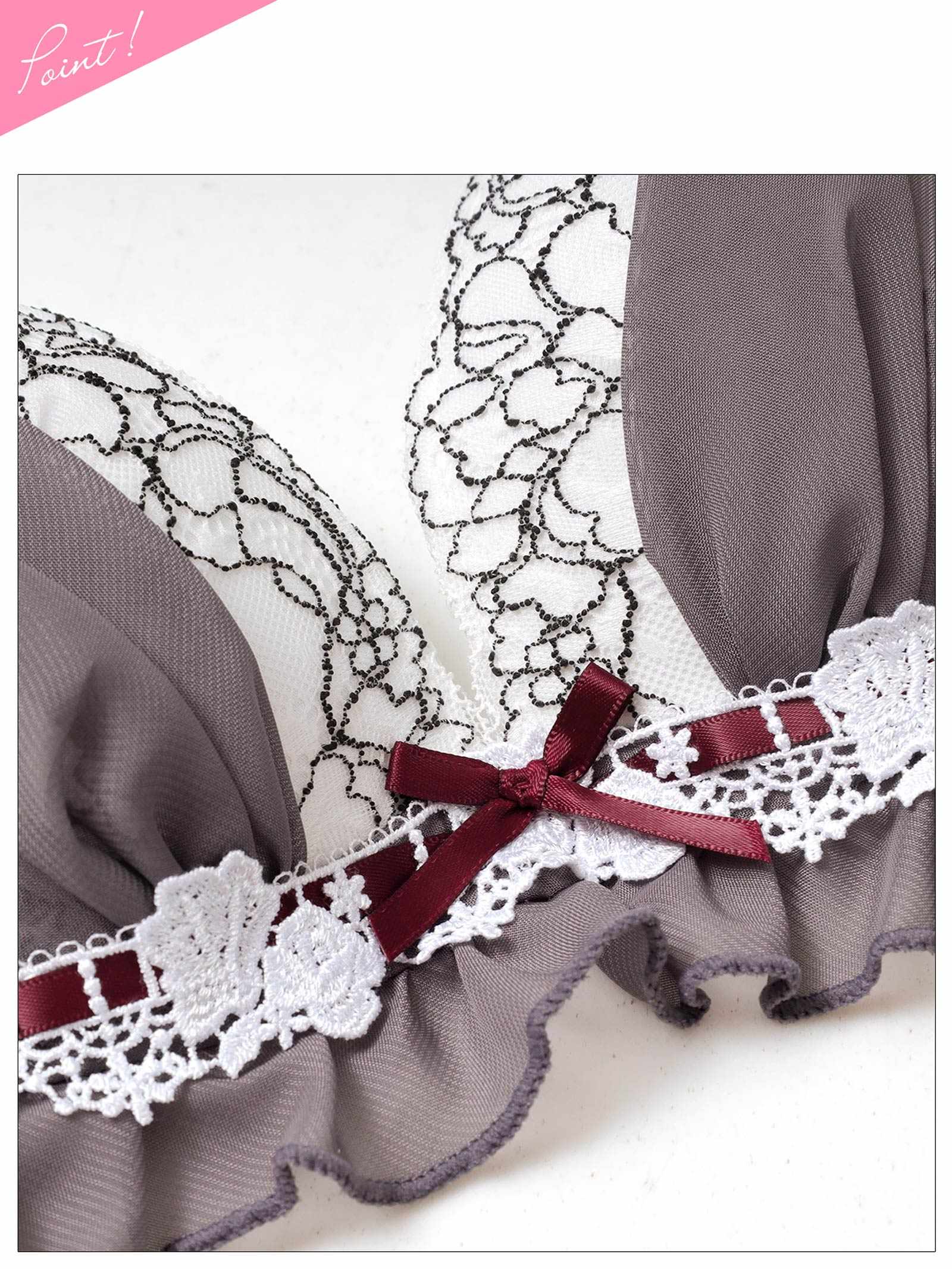 12/8新作!スウィートフリルシフォンブラジャー&フルバックショーツ