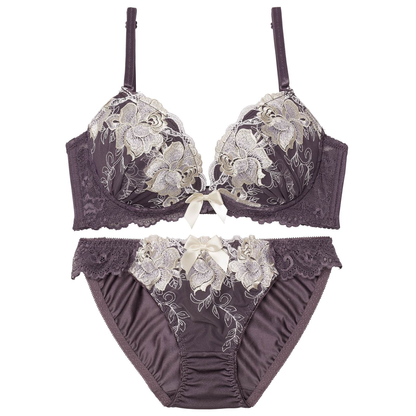 4/15新作!【三上悠亜着用】ロイヤルローズブロッサム育乳脇高ブラジャー&フルバックショーツ