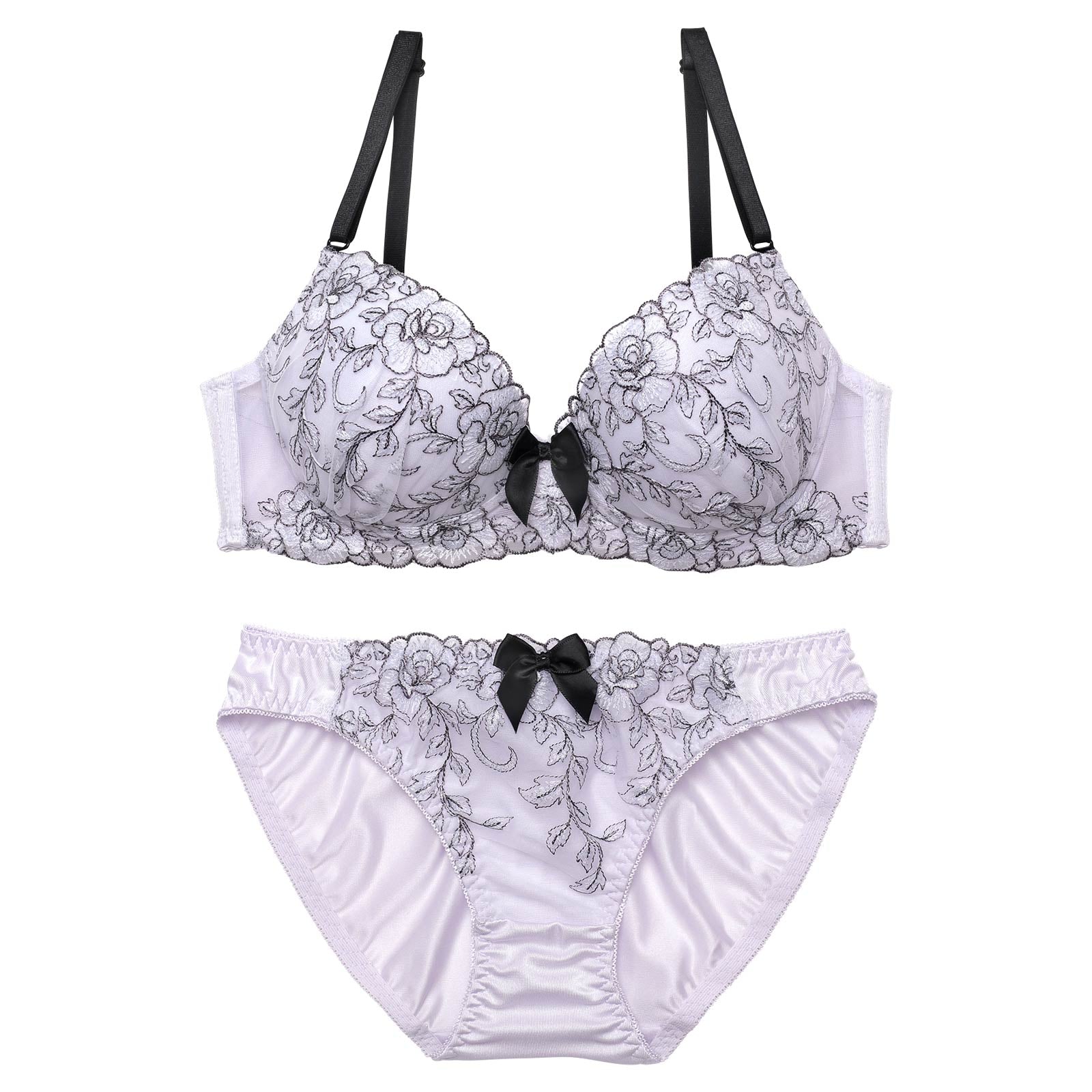 4/15新作!シャイニーリボンブルームブラジャー&フルバックショーツ