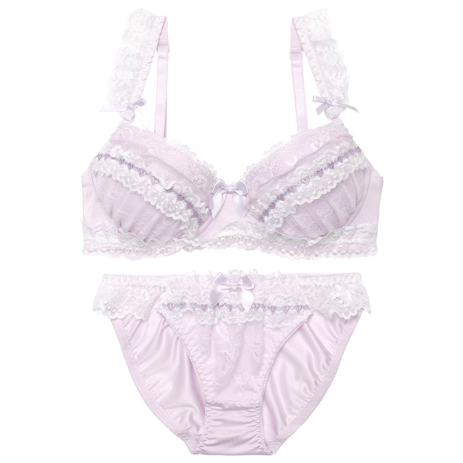 4/3新作!ミルキーエンジェルレーシィブラジャー&フルバックショーツ