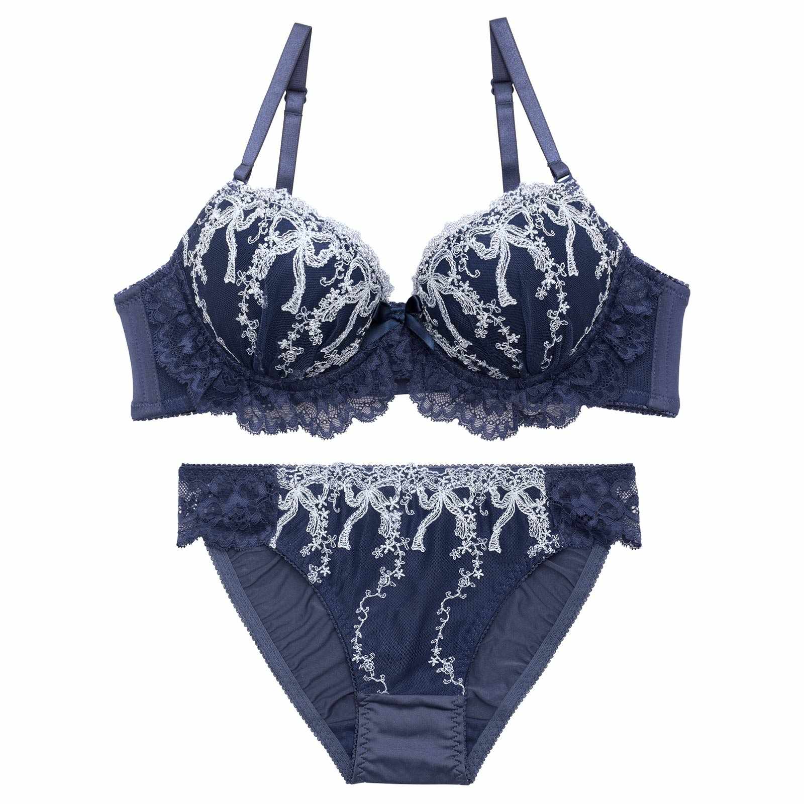 4/27新作!フェアリーリボンフリルブラジャー&フルバックショーツ