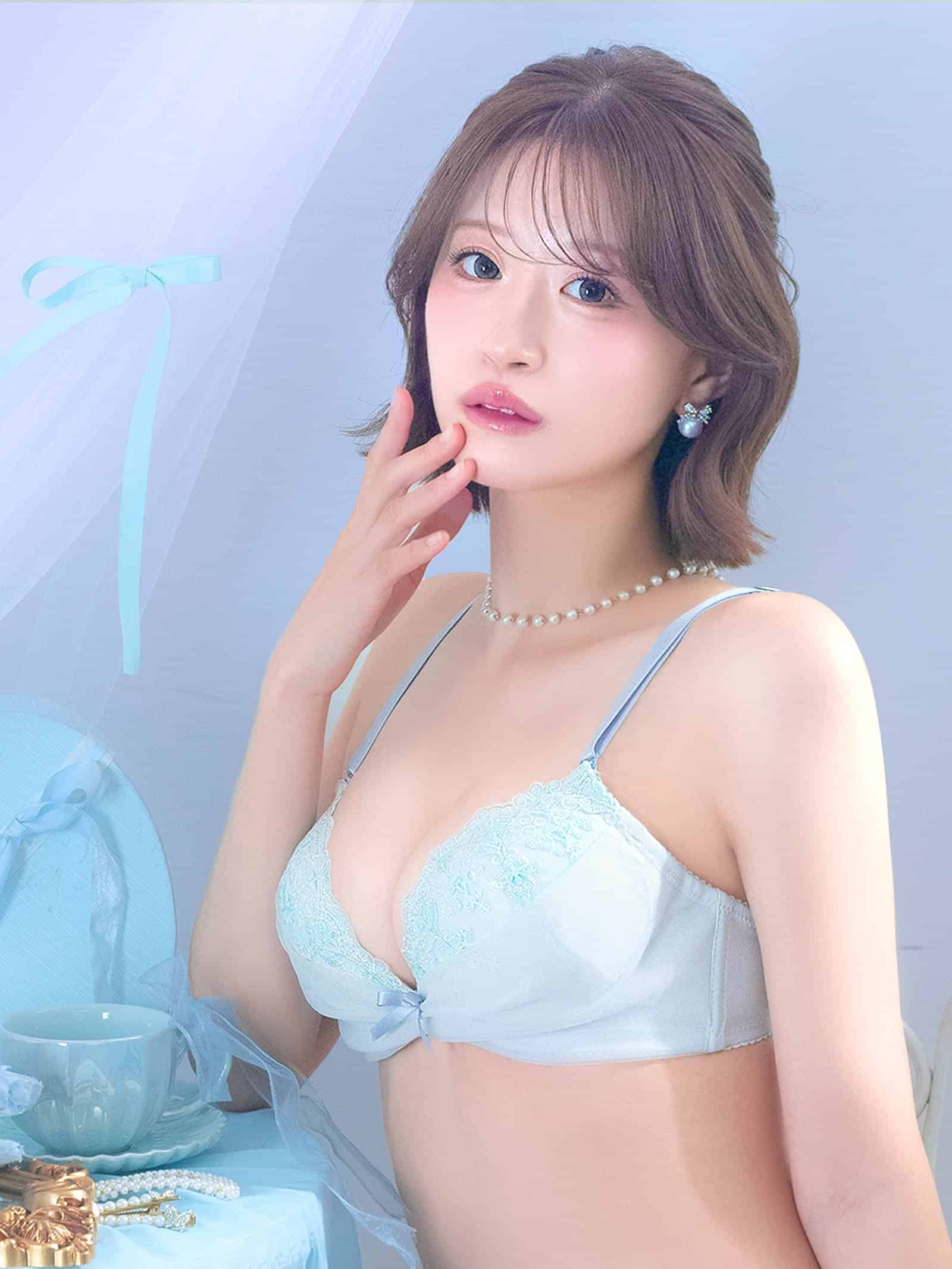 6/17新作!フェアリーチュールエンブロイダリーブラジャー&フルバックショーツ