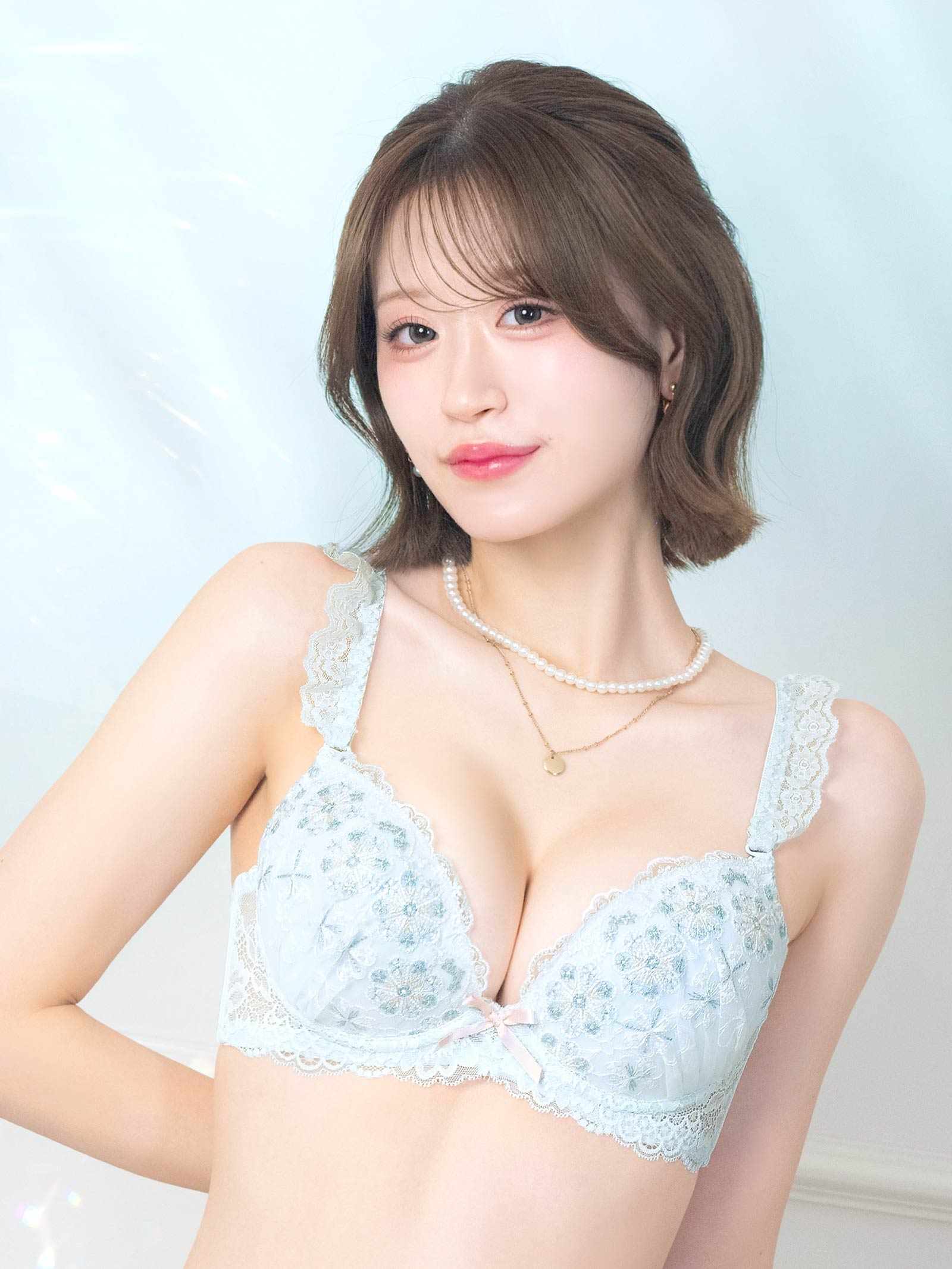 5/15新作!ガーリーフルールレーシィブラジャー&フルバックショーツ