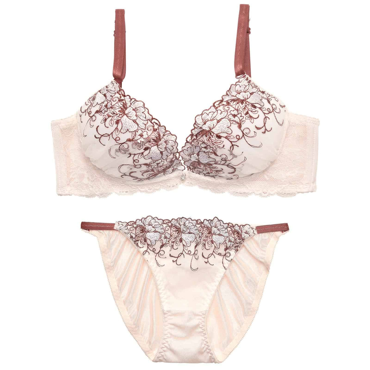 10/16新作!グラマラスブルーム育乳脇高ブラジャー&フルバックショーツ