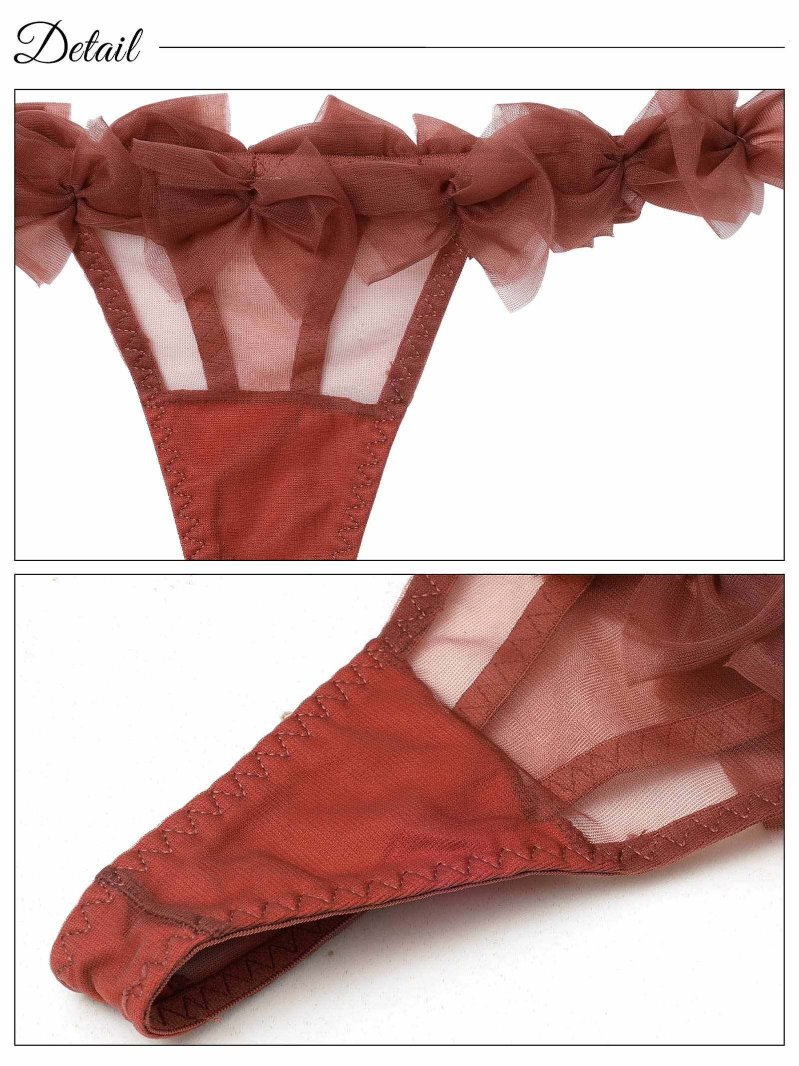 10/1新作!エアリーリボンチュールブラジャー&Tバックショーツ