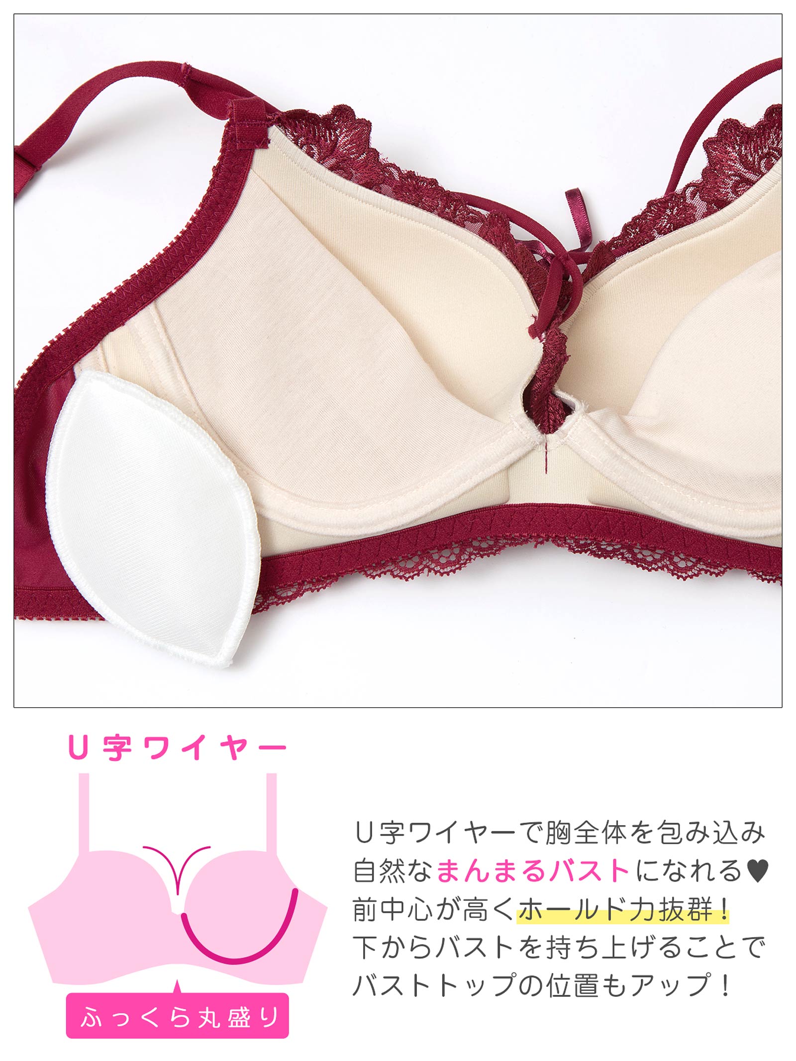 3/6新作!【3点セット】グロッシーローズ育乳脇高ブラジャー＆フルバックショーツ＆Tバックショーツ