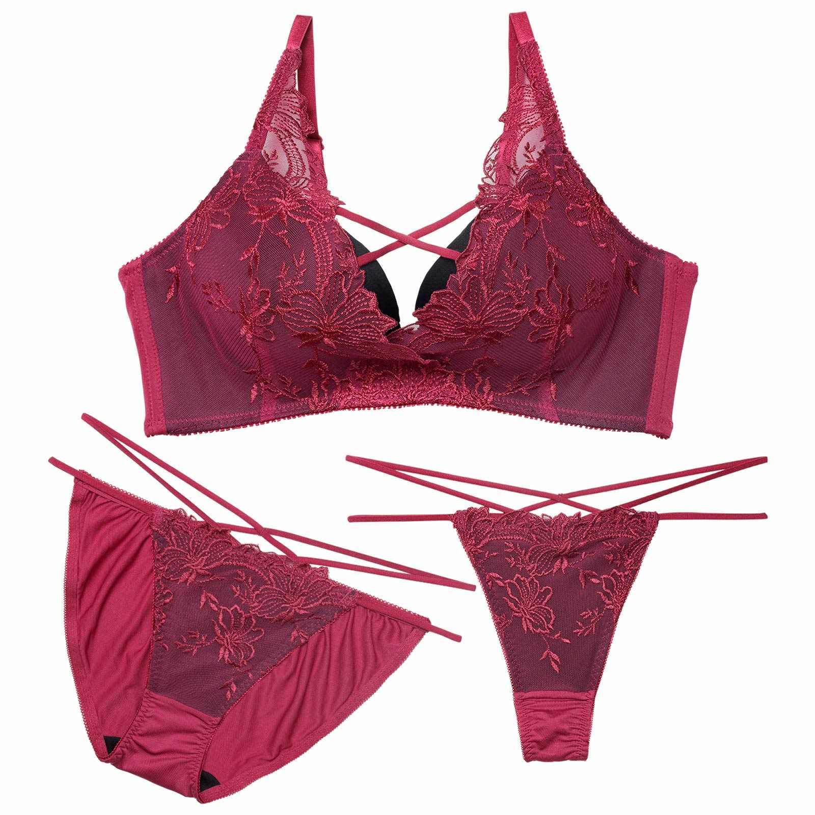 2/6新作!【三上悠亜着用】【3点セット】アリュールレーシィコード育乳脇高ブラジャー&フルバックショーツ&Tバックショーツ