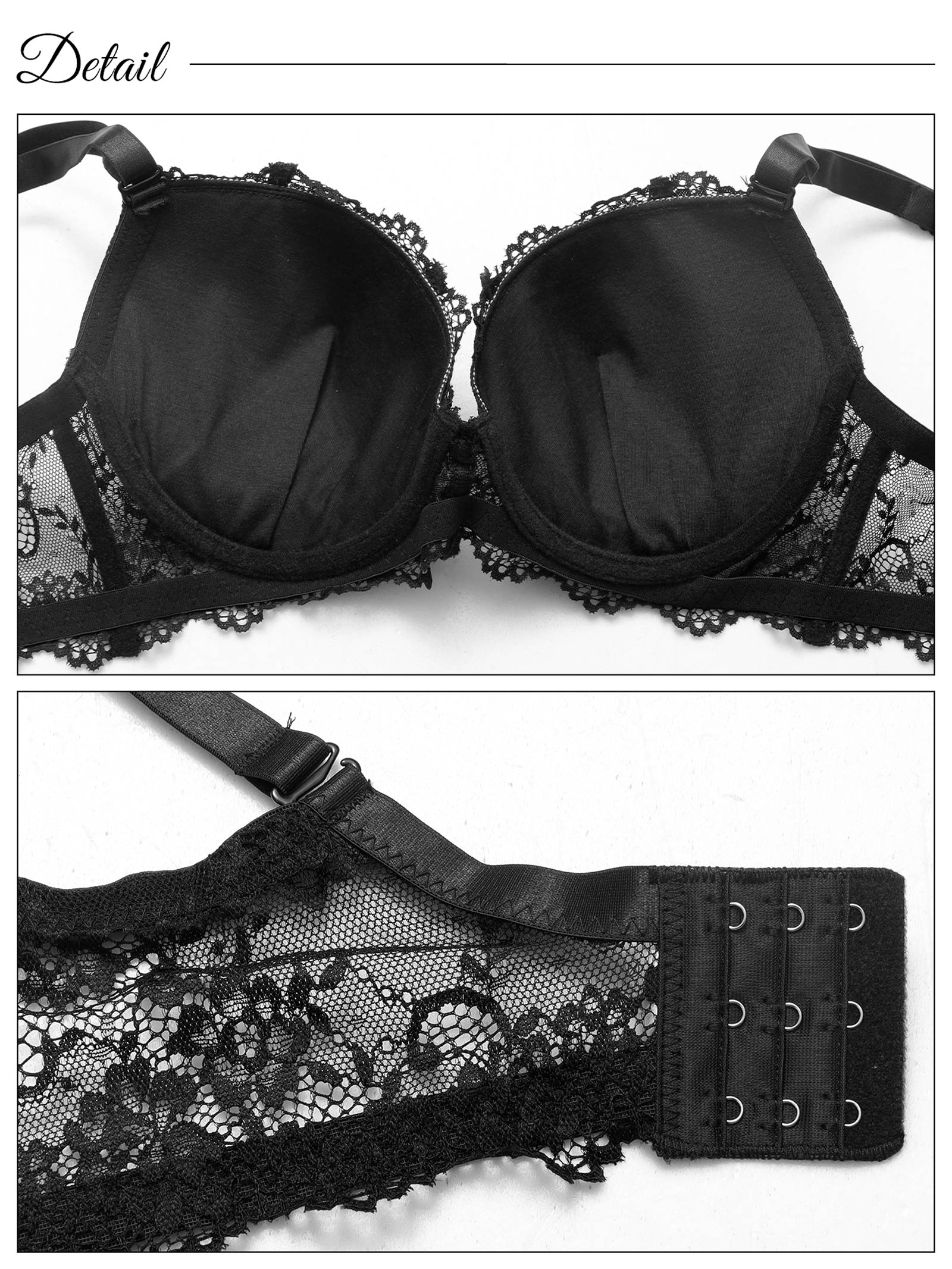 10/1再販!【EFサイズ】ヌーディーレース育乳脇高ブラジャー&サイド紐バック透けフルバックショーツ
