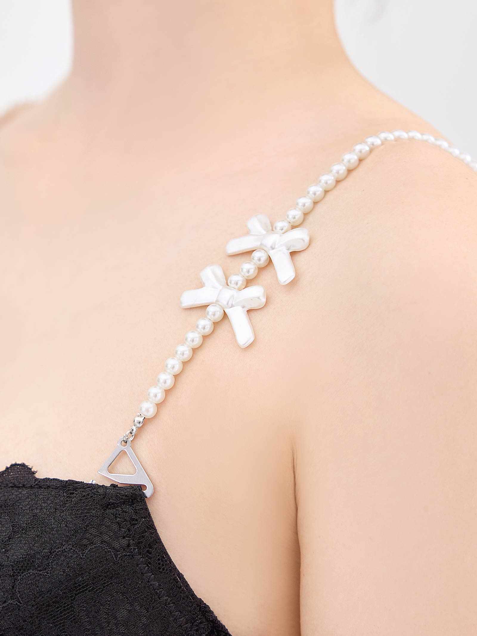 12/19新作!付け替え用リボンモチーフパールストラップ単品