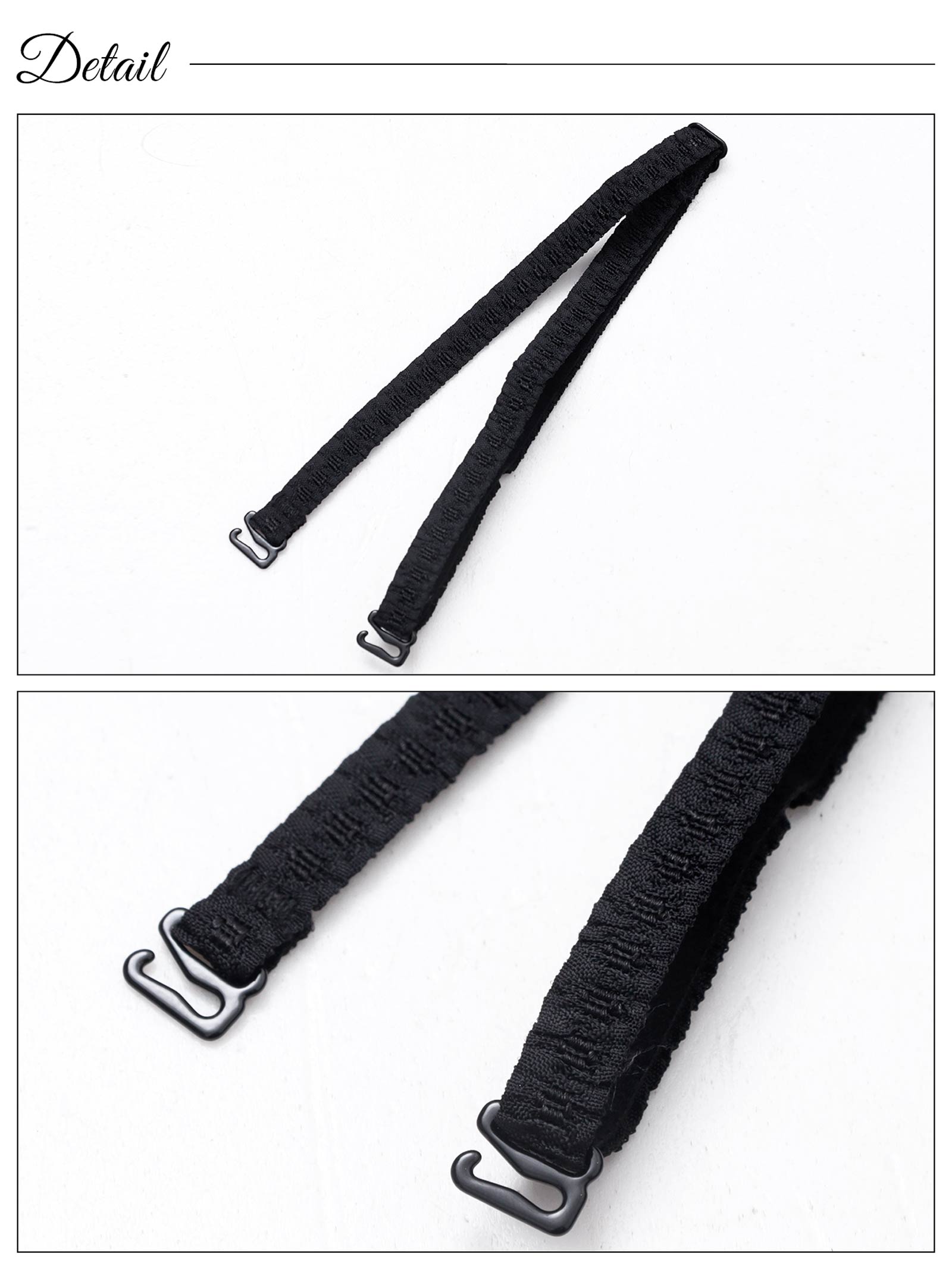 7/23新作!付け替え用10mm幅ドビーブラジャーストラップ単品