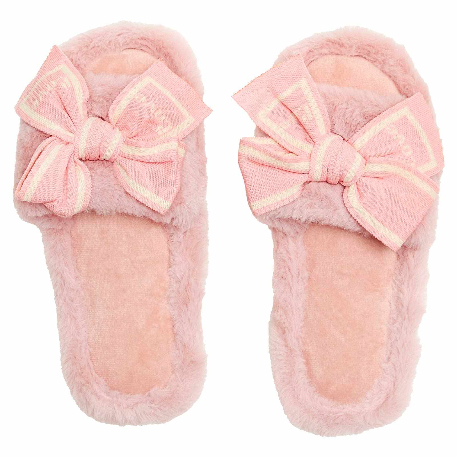 ラブリーリボンファールームスリッパ