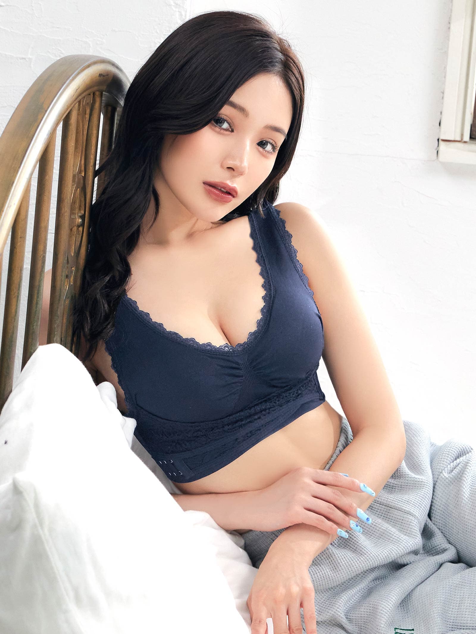 5/27再販!クロスストラップベルト付きナイトブラジャー単品