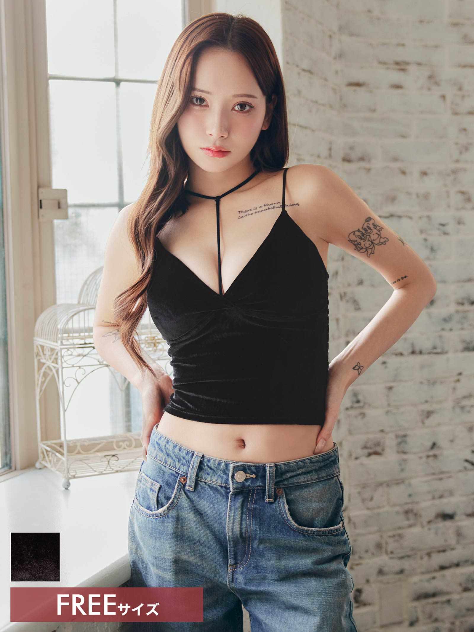 11/28新作!コードデザインベロアキャミソール