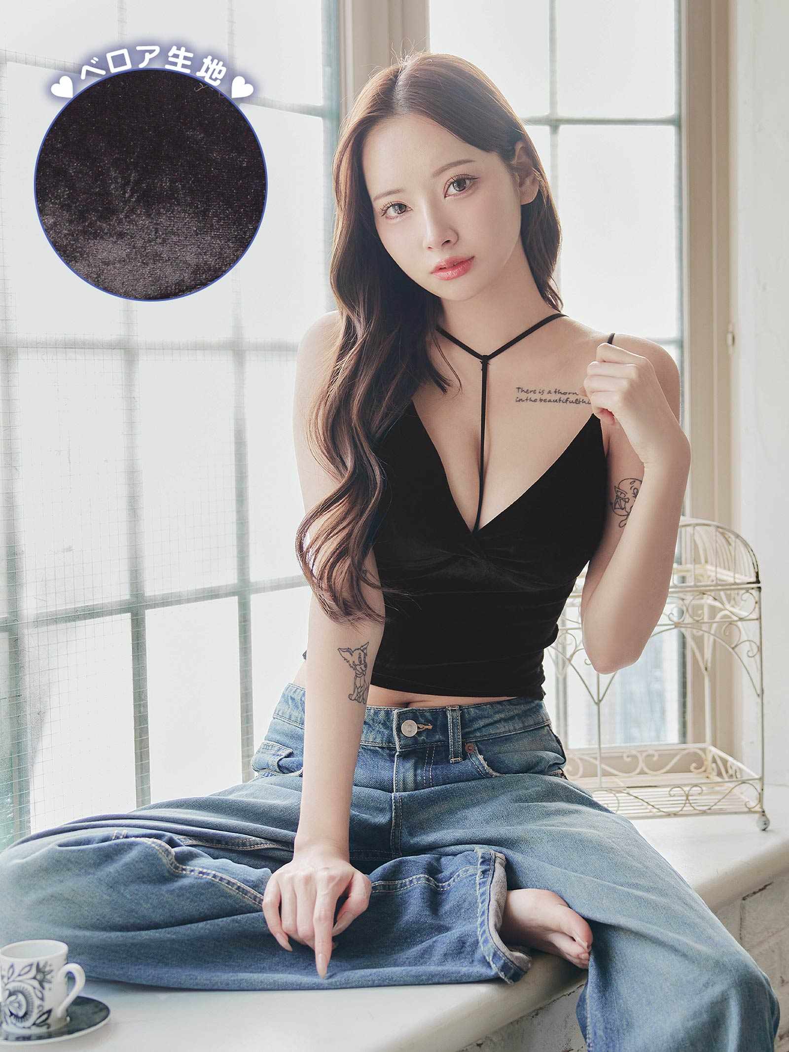 11/28新作!コードデザインベロアキャミソール