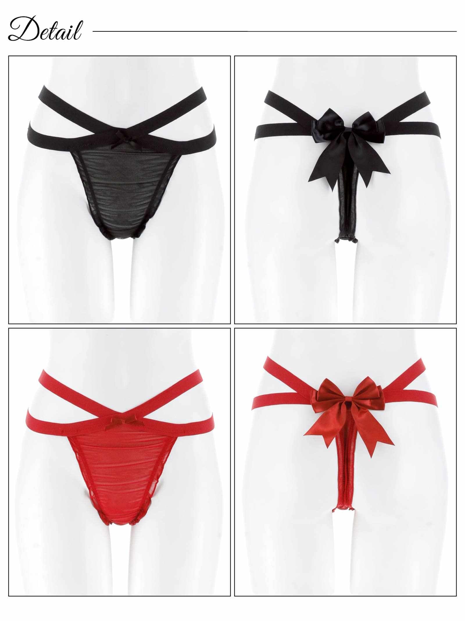 11/24新作!ダブルラインリボンTバックショーツ単品